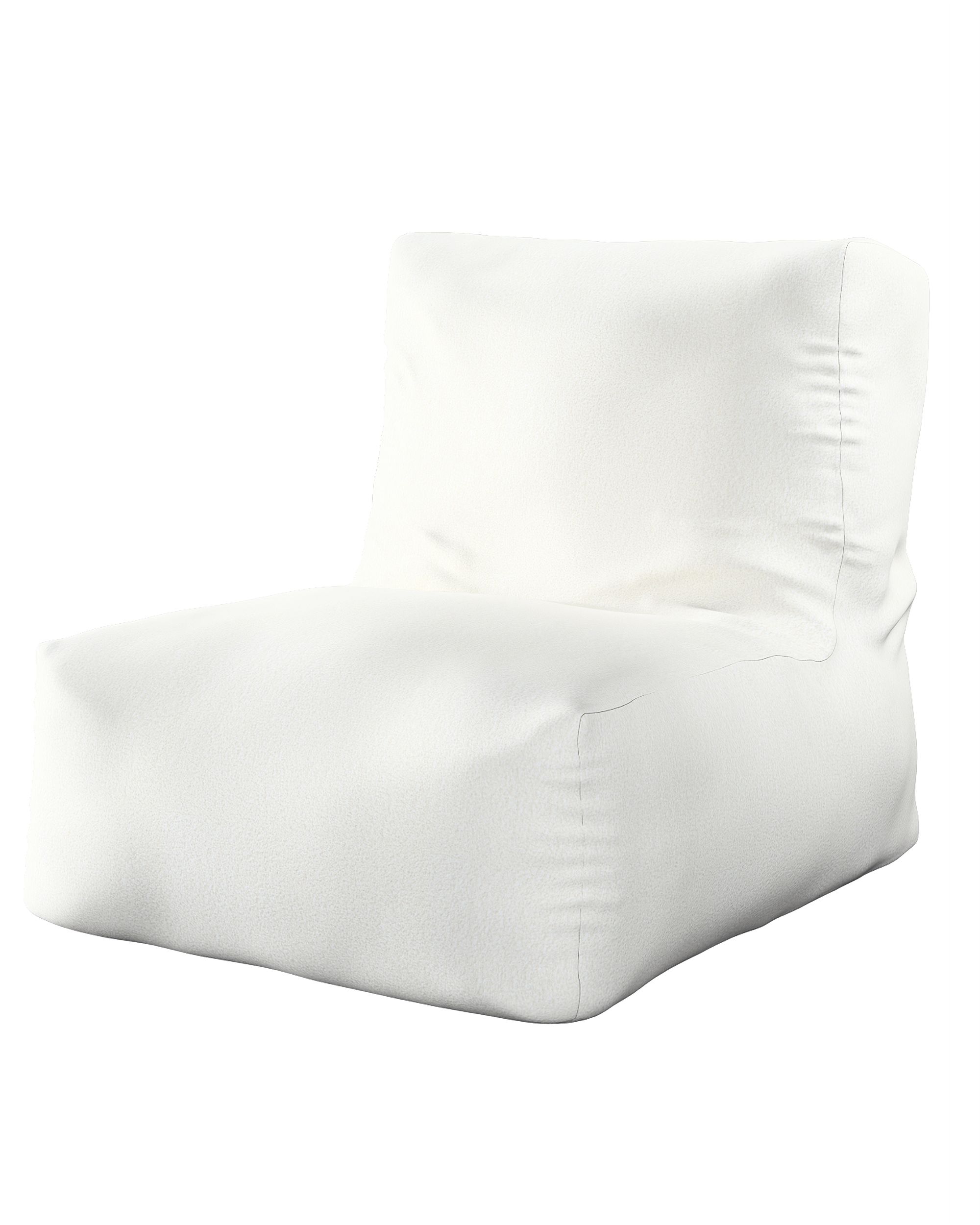Pouf-fauteuil Poppy couleur blanc tissu tresse