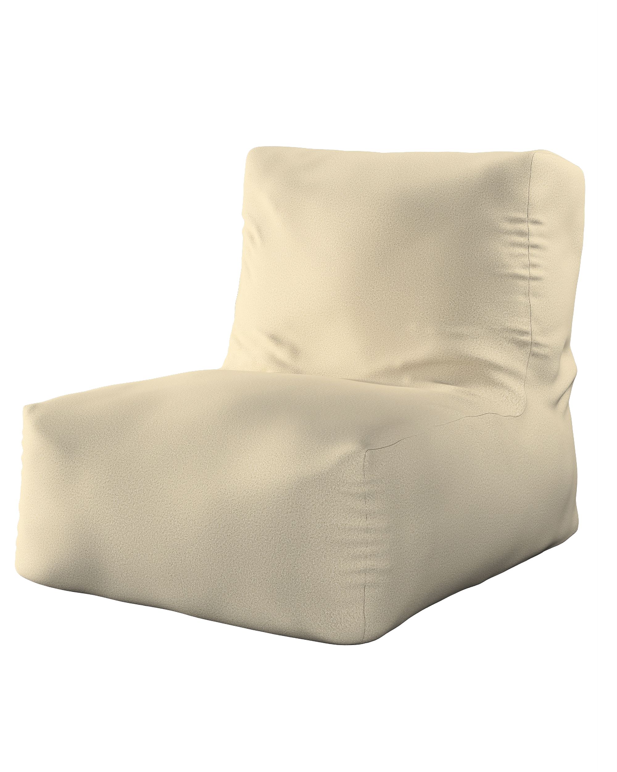 Pouf-fauteuil Poppy couleur beige tissu tresse
