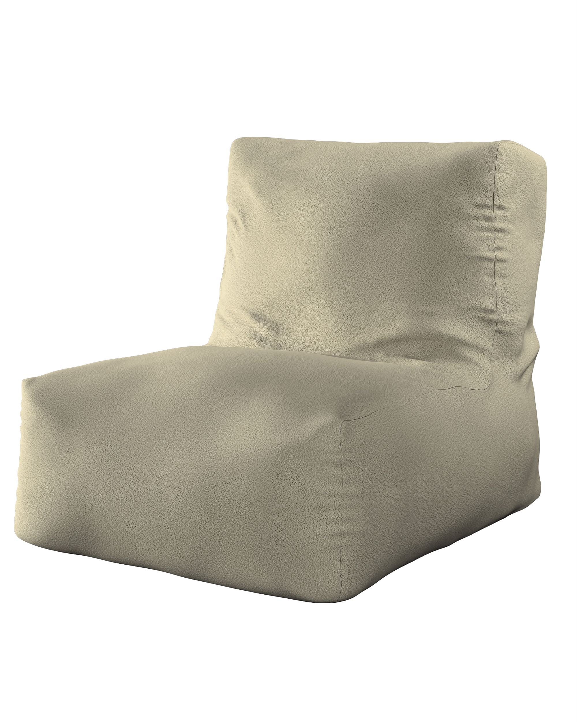 Pouf-fauteuil Poppy couleur beige tissu tresse