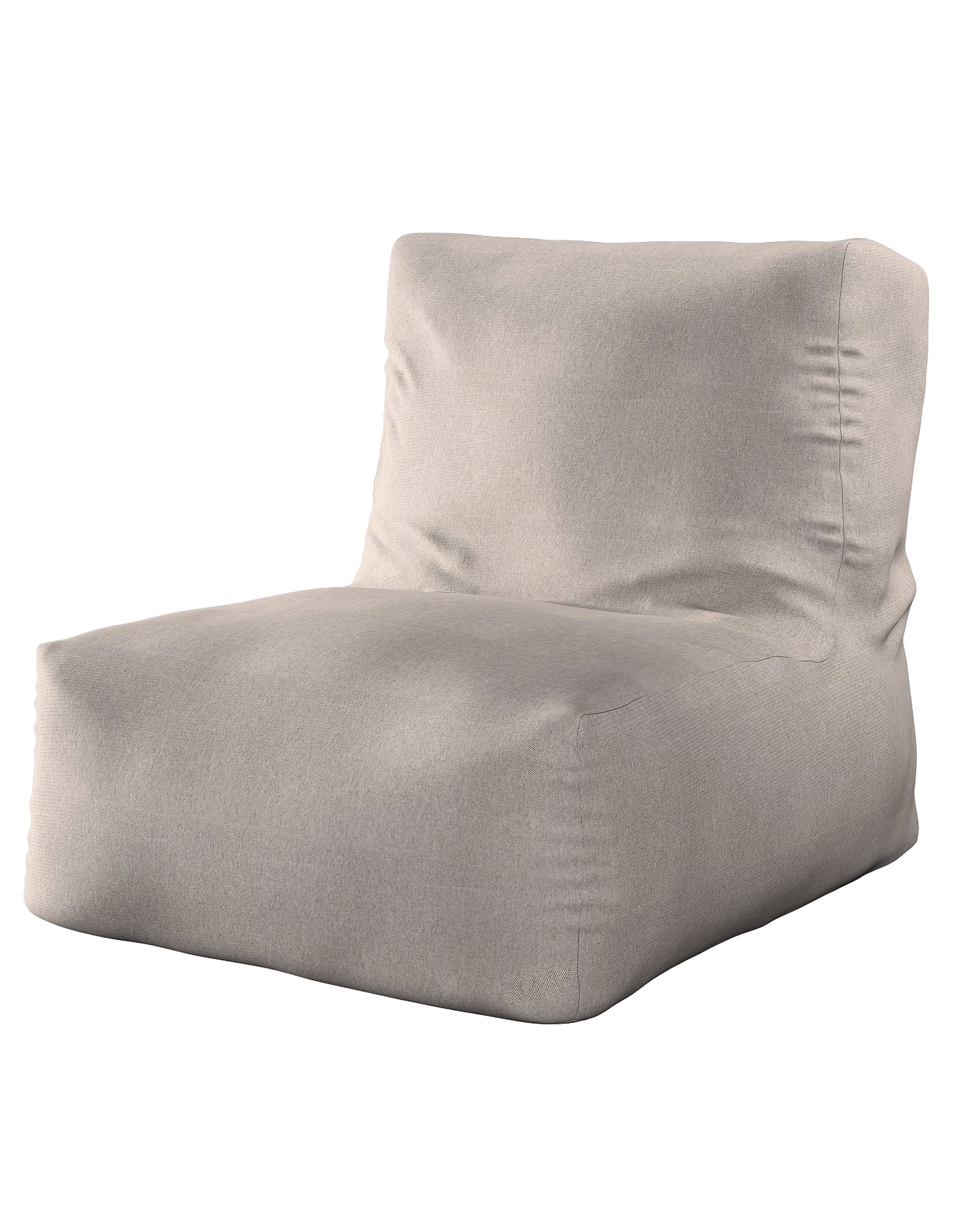 Pouf-fauteuil Poppy couleur beige tissu tresse