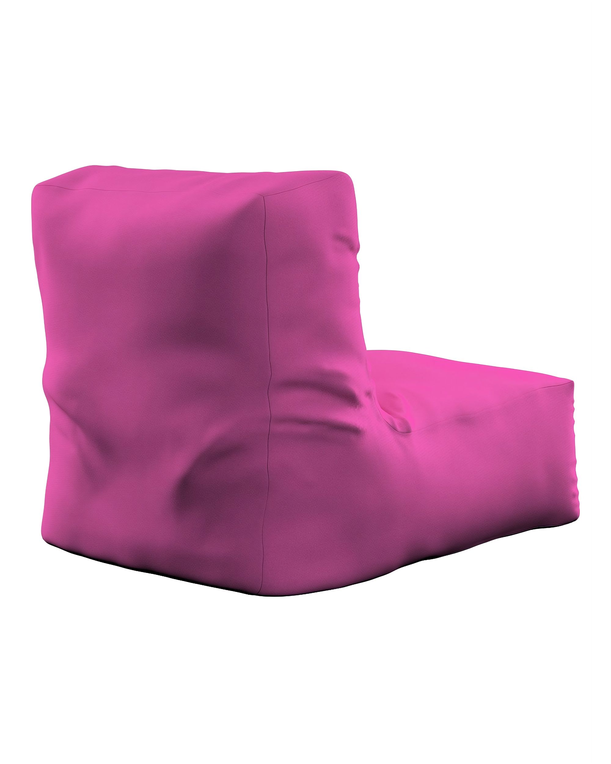 Pouf-fauteuil Poppy couleur rose tissu tresse (hover)