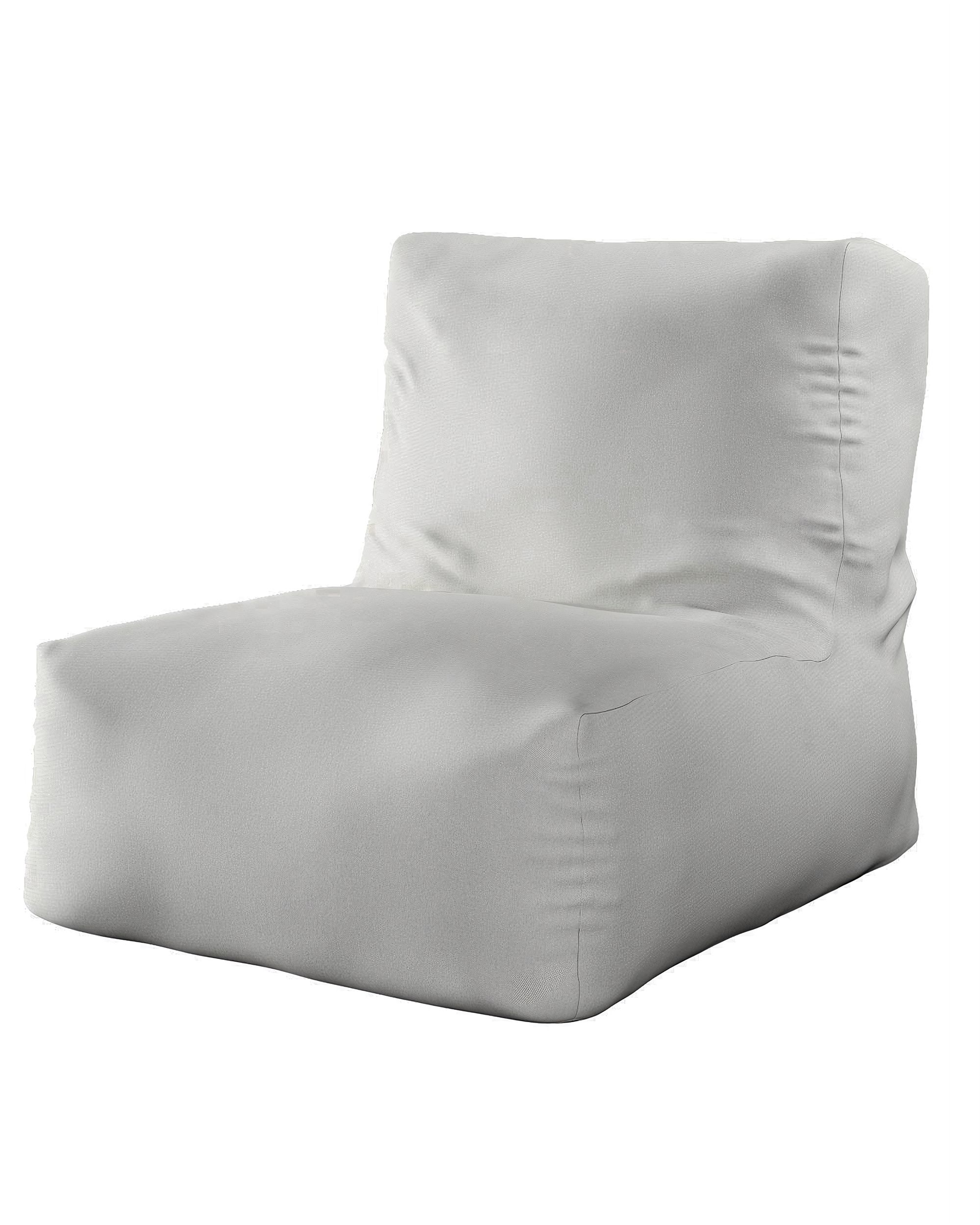 Pouf-fauteuil Poppy couleur gris tissu tresse