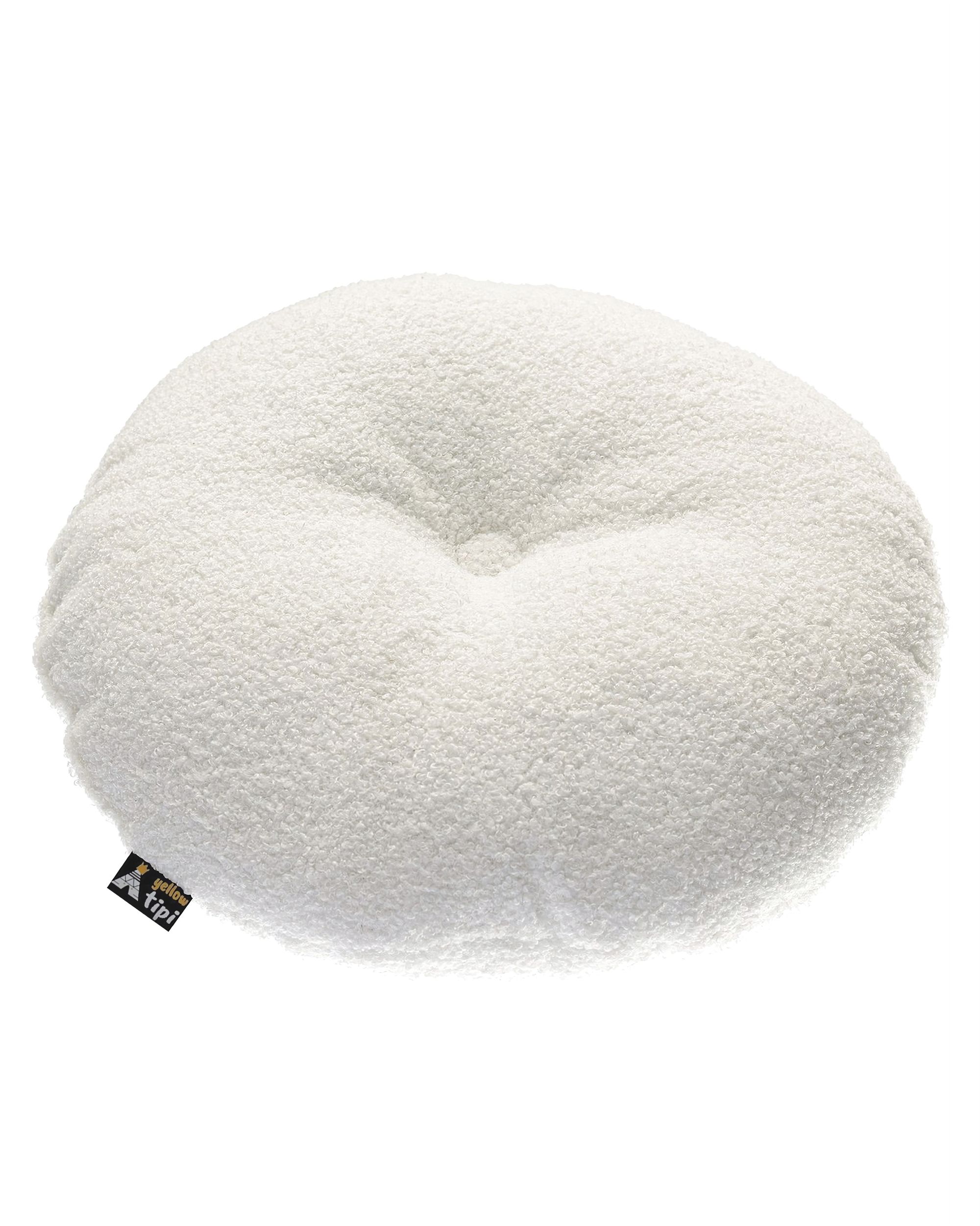 Coussin Candy Dot couleur blanc tissu tresse (hover)