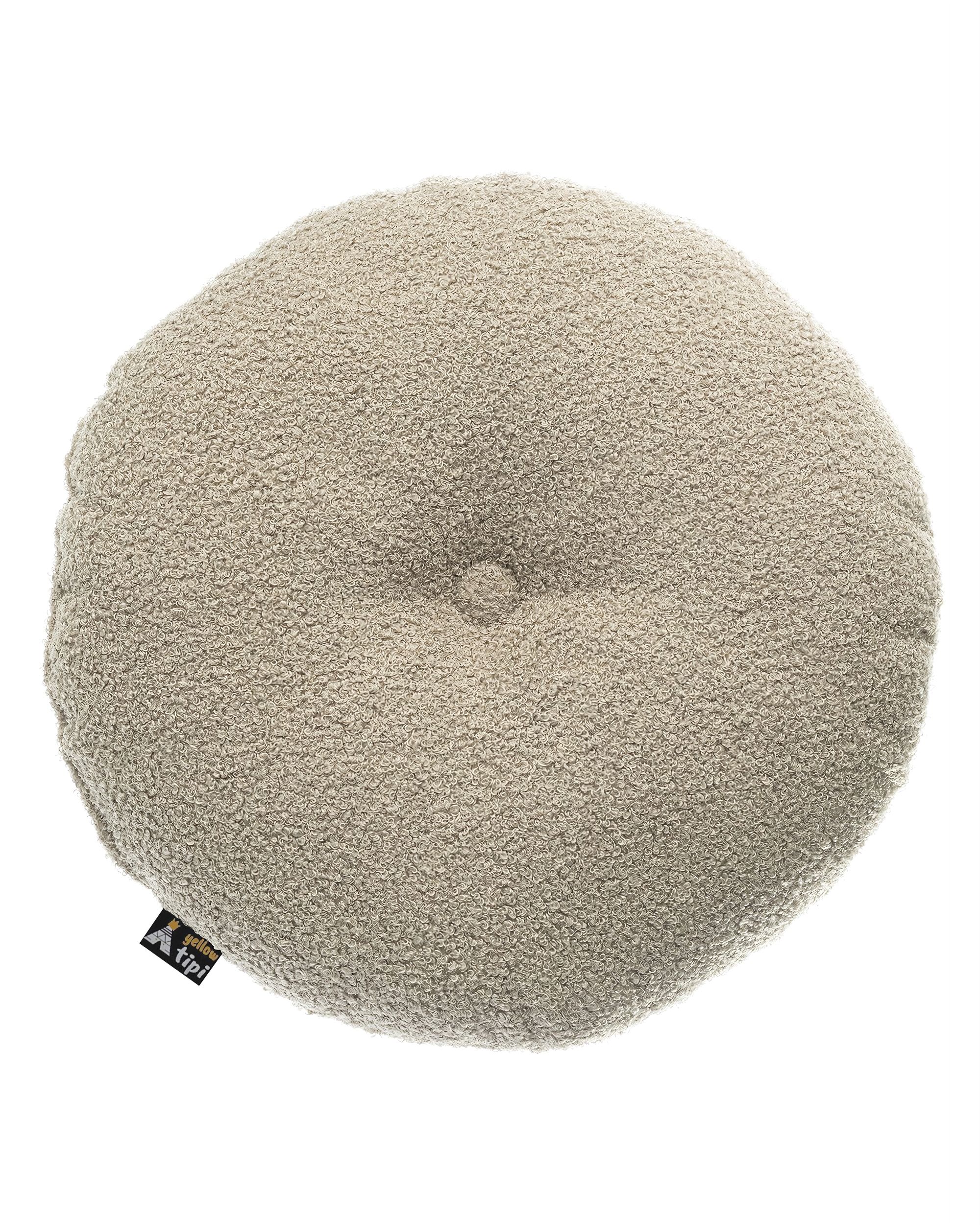 Coussin Candy Dot couleur beige tissu tresse