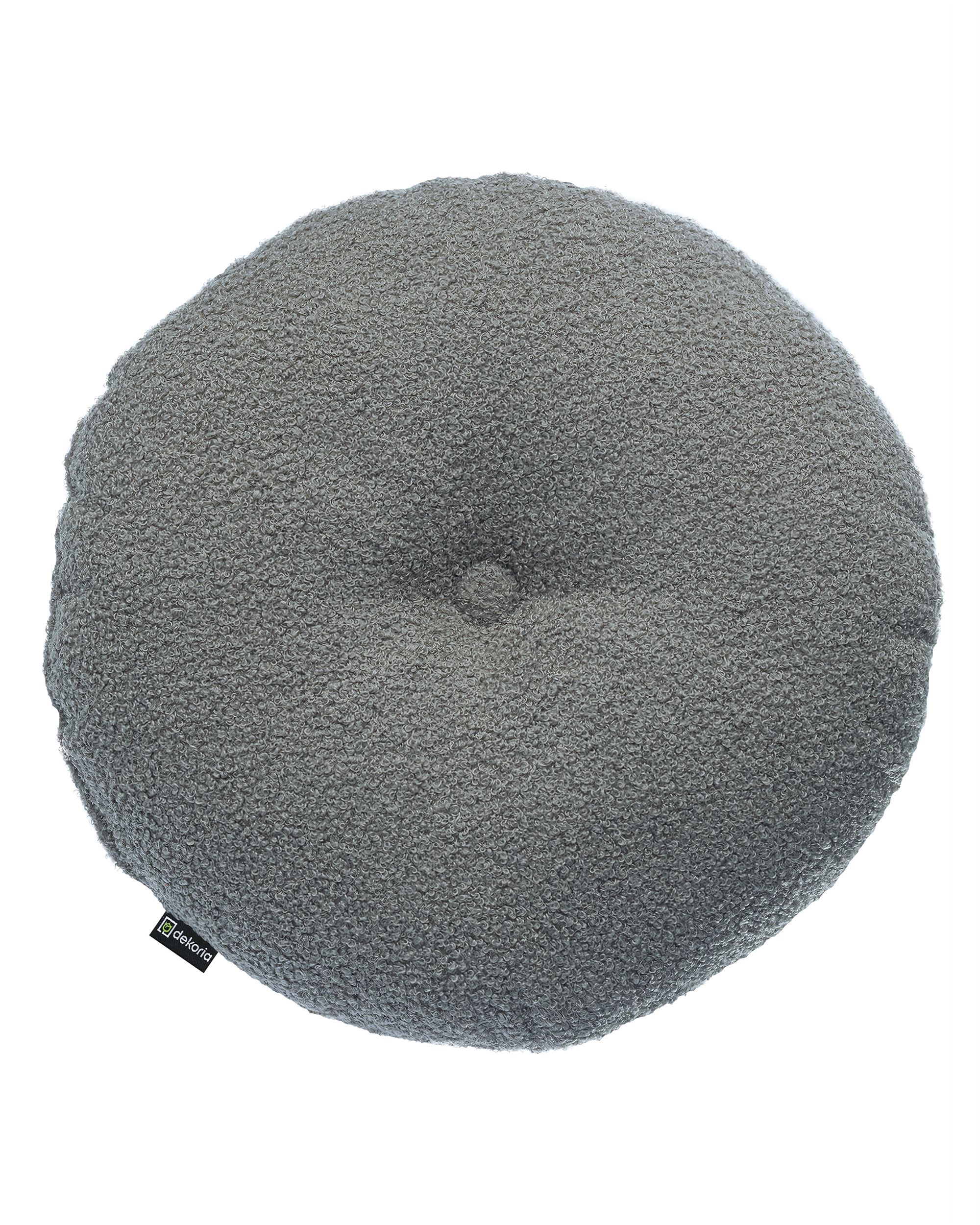 Coussin Candy Dot couleur gris tissu tresse