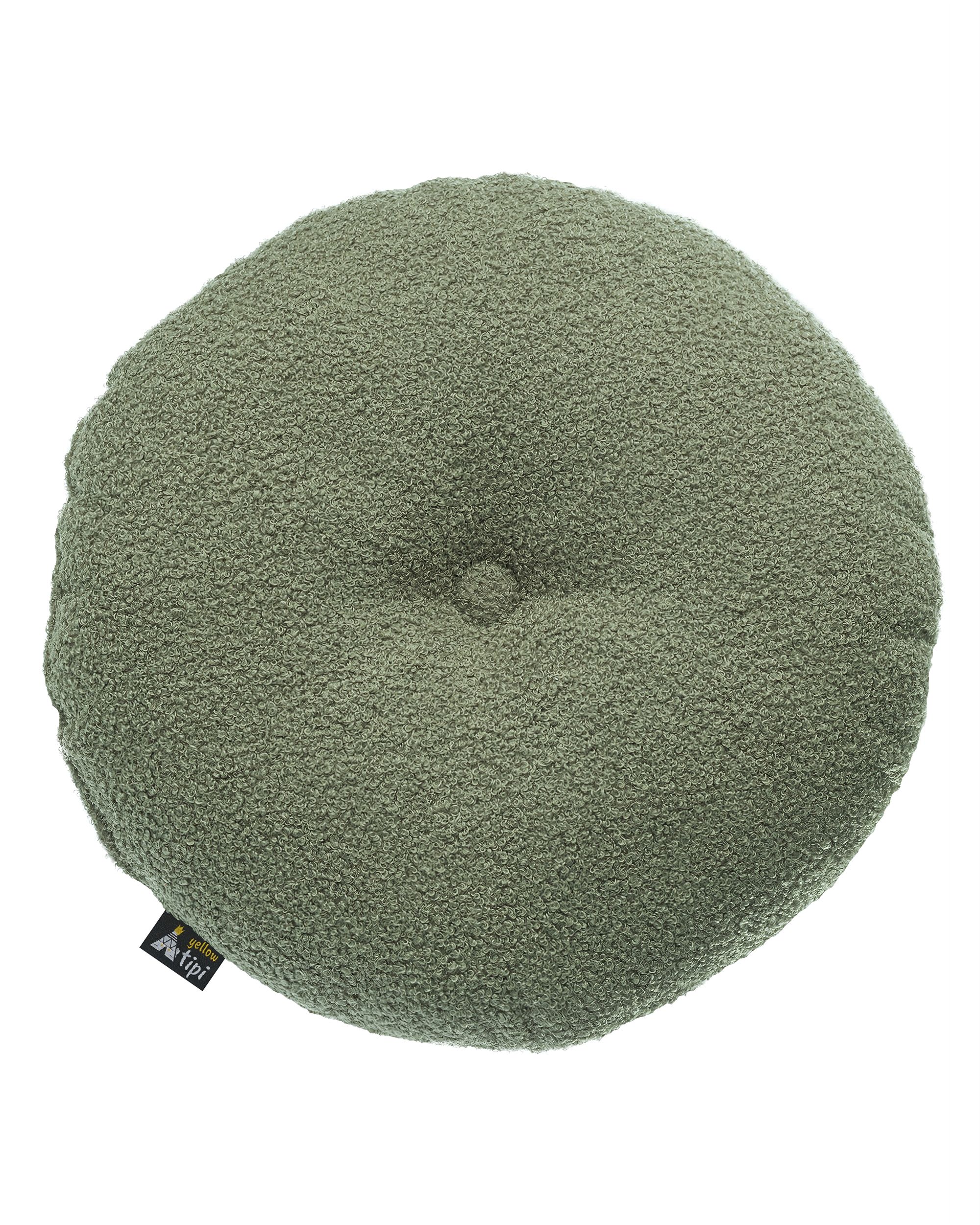 Coussin Candy Dot couleur vert tissu tresse