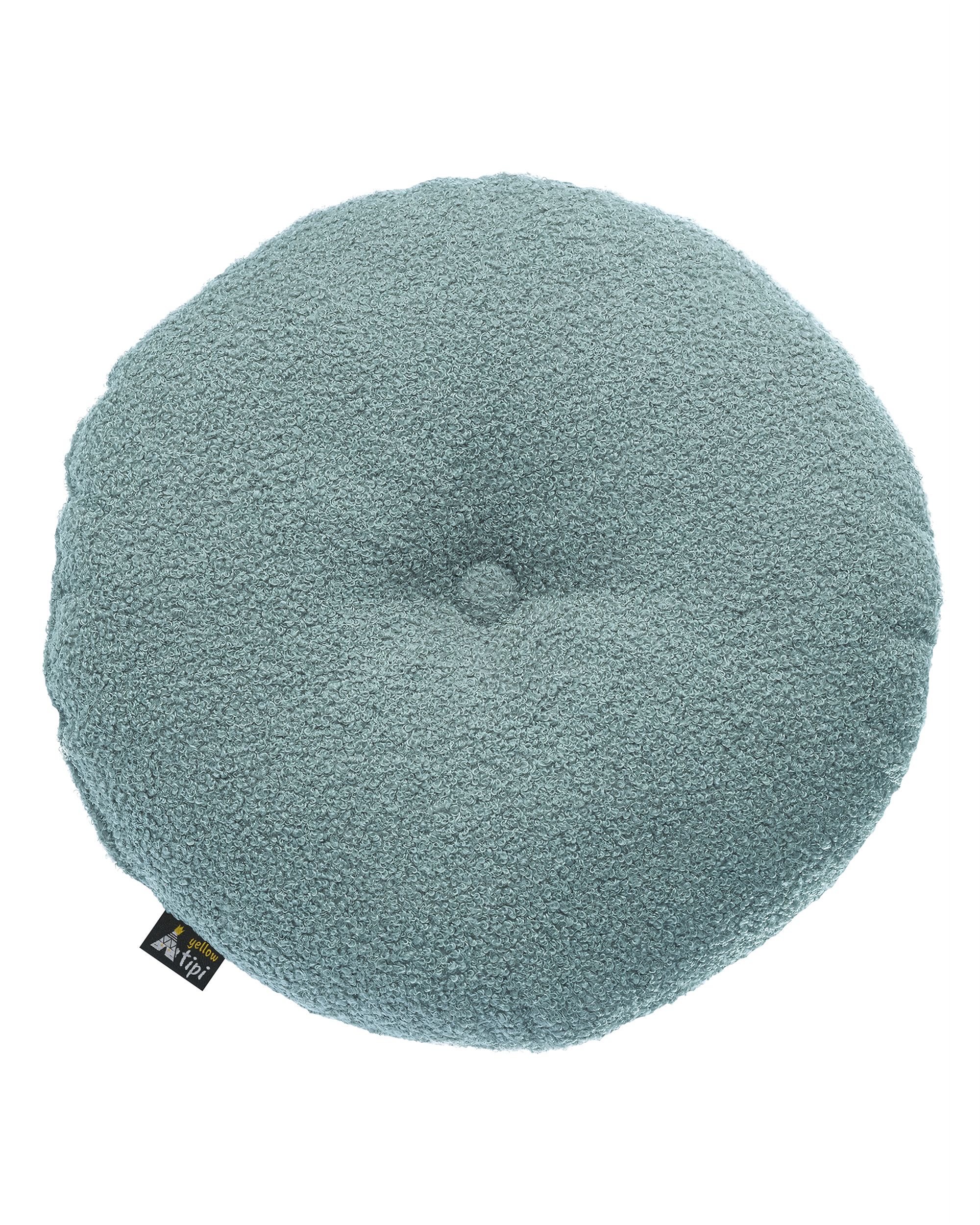 Coussin Candy Dot couleur bleu tissu tresse