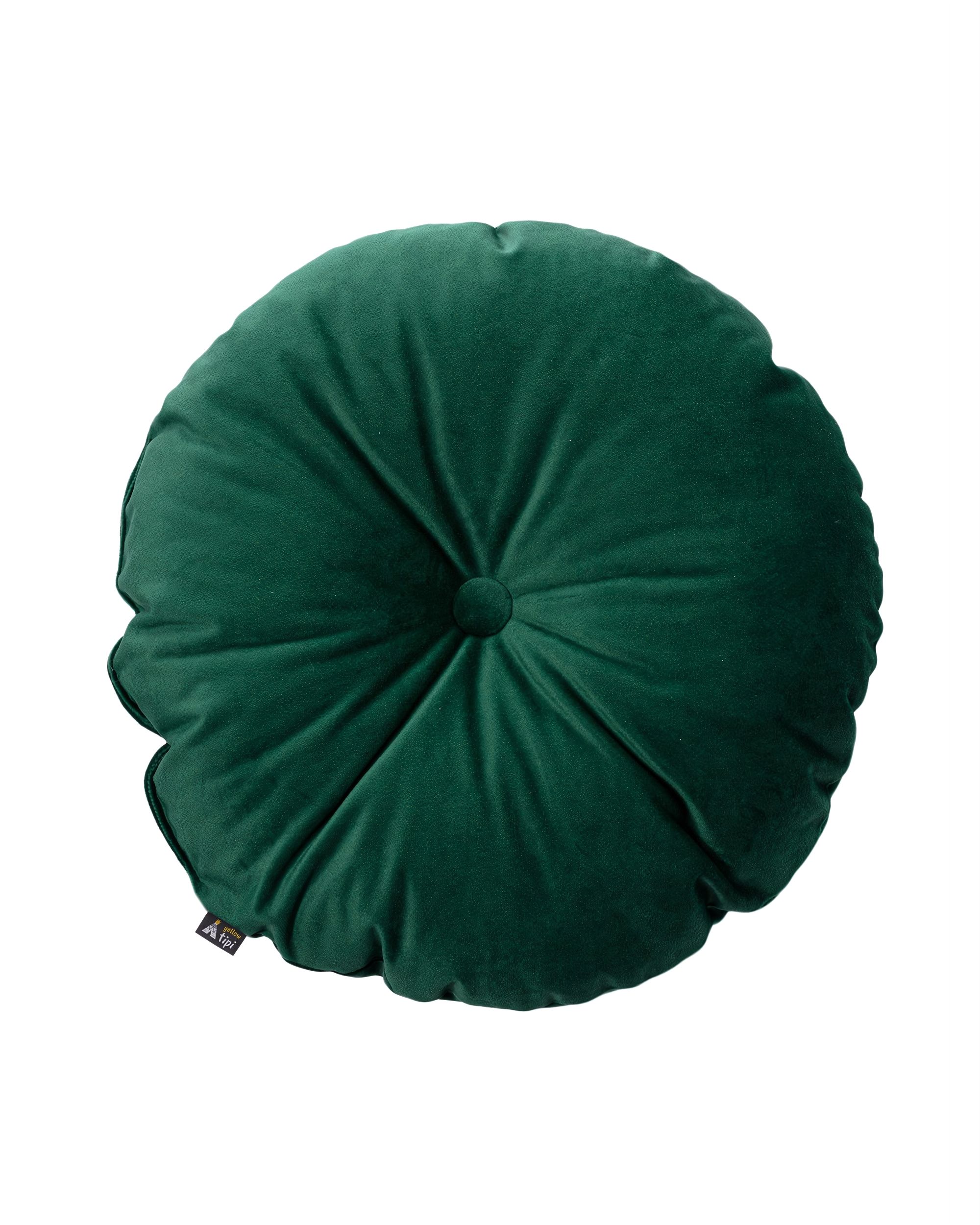 Coussin Candy Dot couleur vert tissu brillant, velours