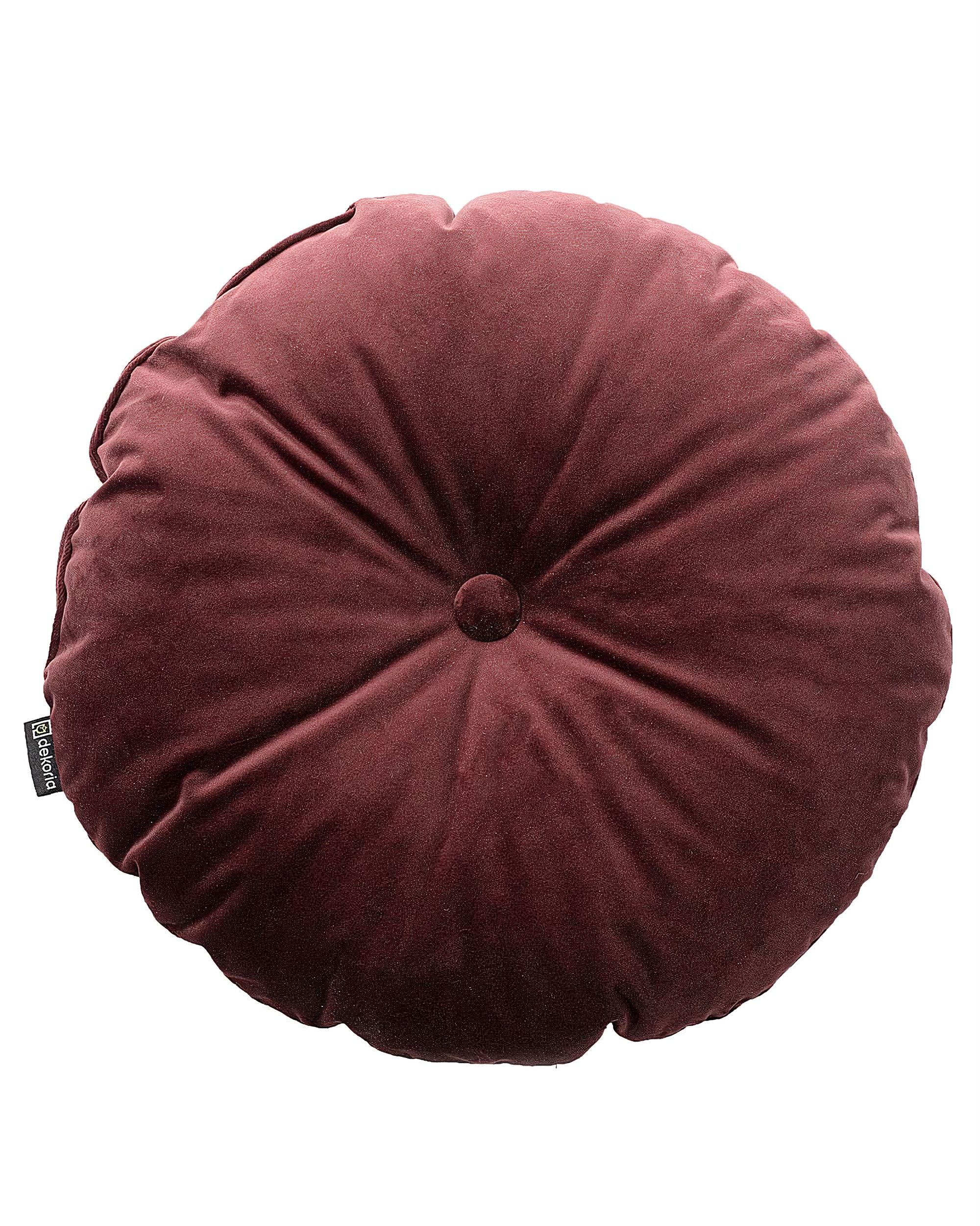 Coussin Candy Dot couleur rouge tissu brillant, velours