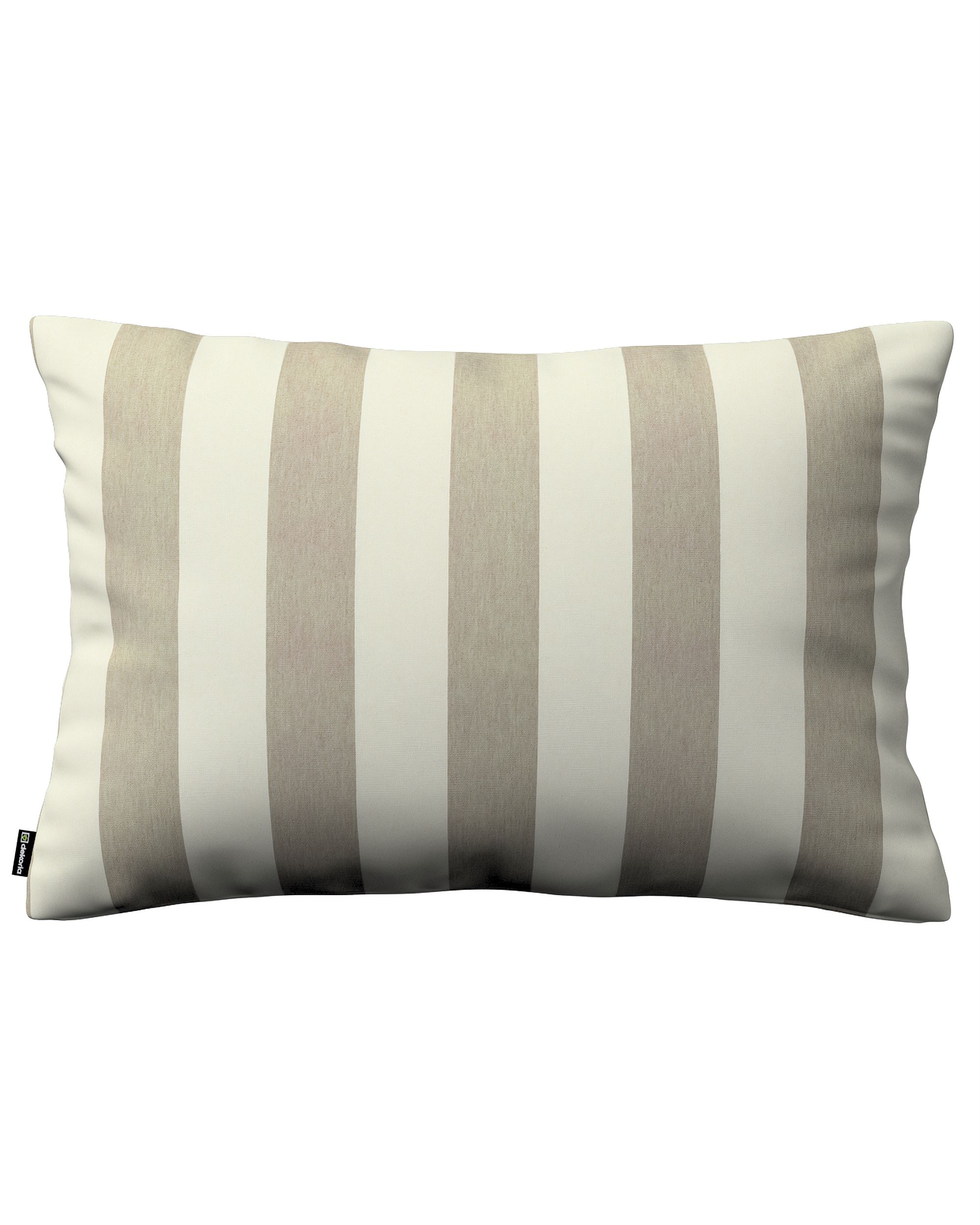 Housse de coussin Milly forme rectangulaire couleur beige tissu à motifs