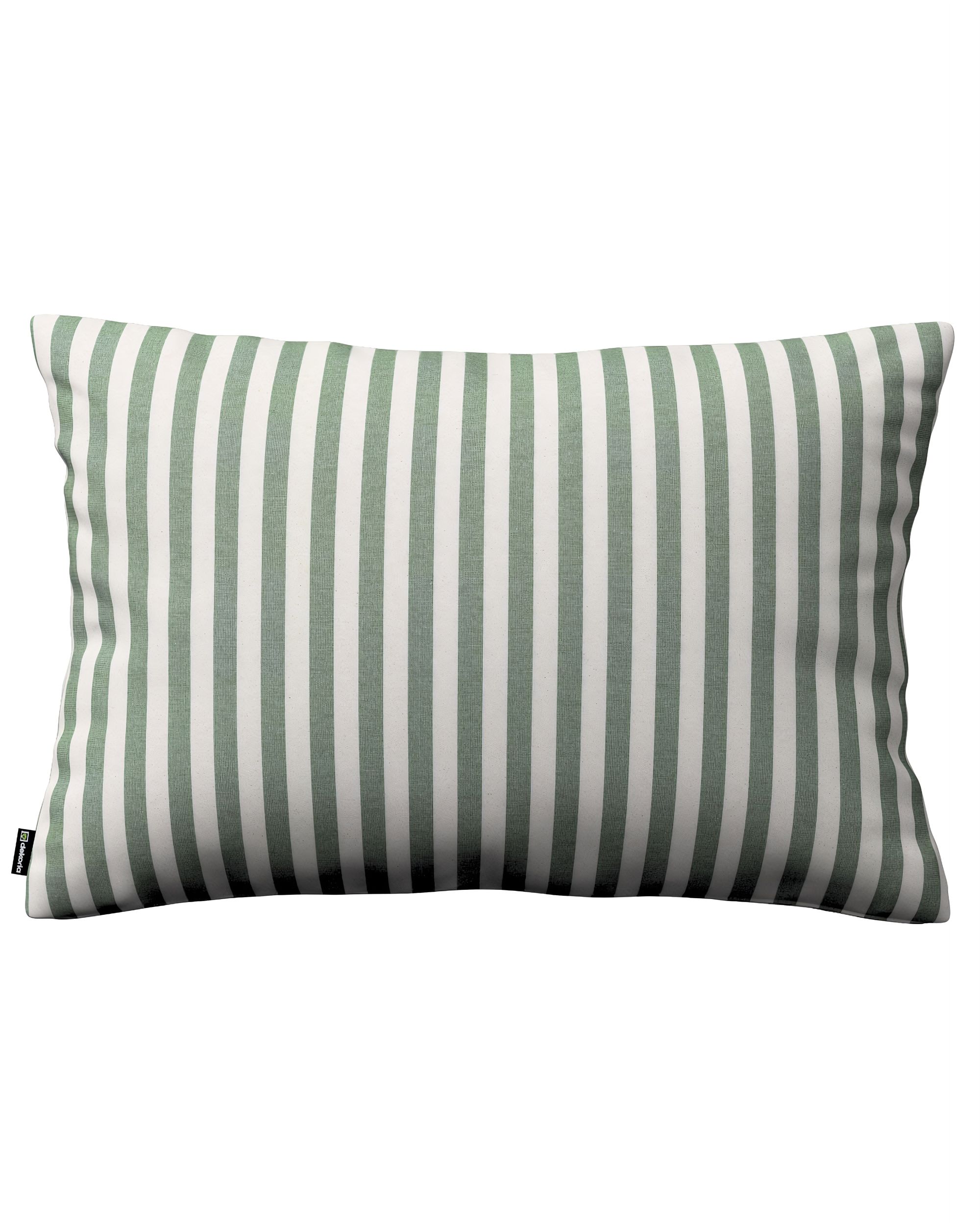 Housse de coussin Milly forme rectangulaire couleur vert tissu à motifs
