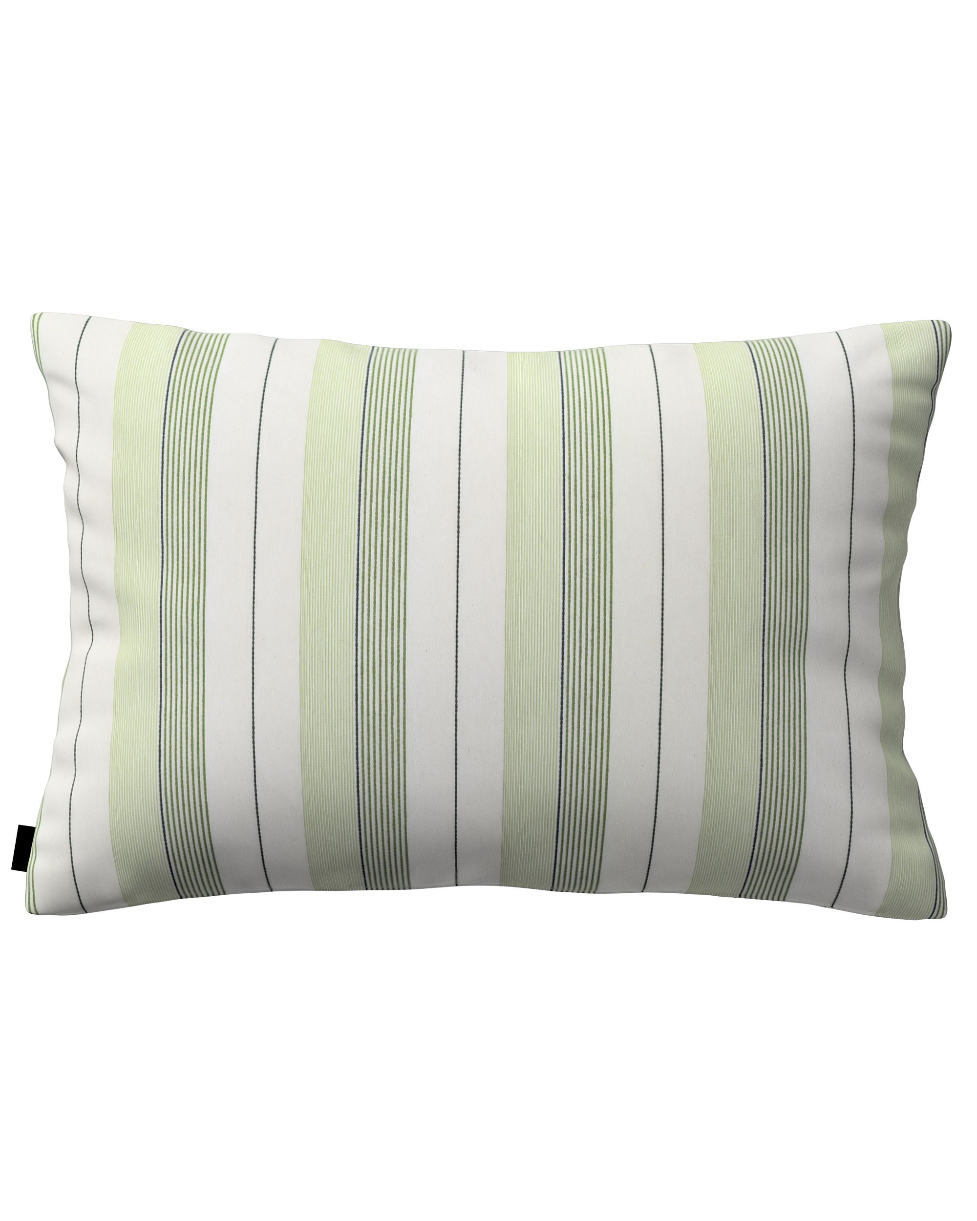 Housse de coussin Milly forme rectangulaire couleur vert tissu tresse, à motifs