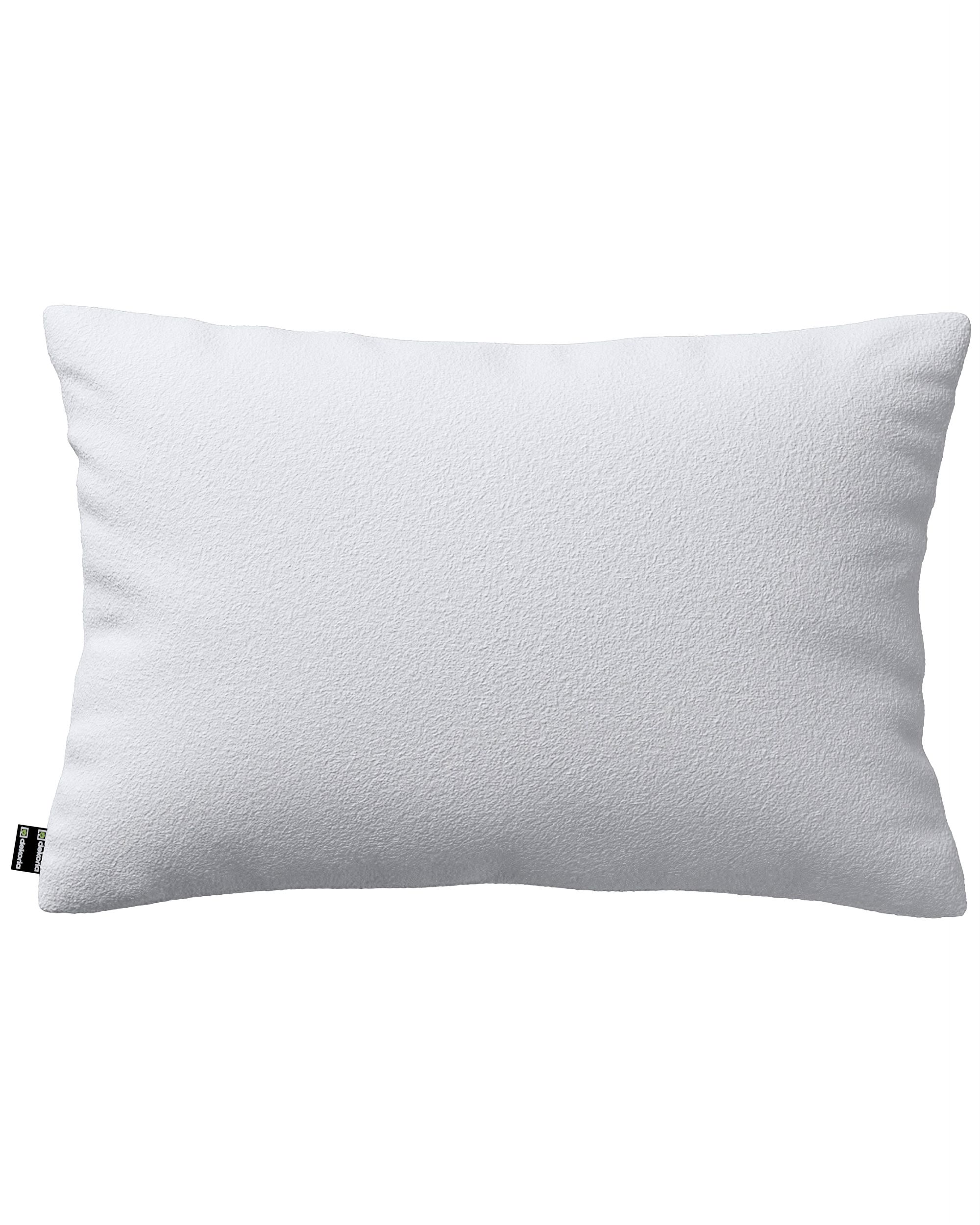 Housse de coussin Milly forme rectangulaire couleur blanc tissu tresse