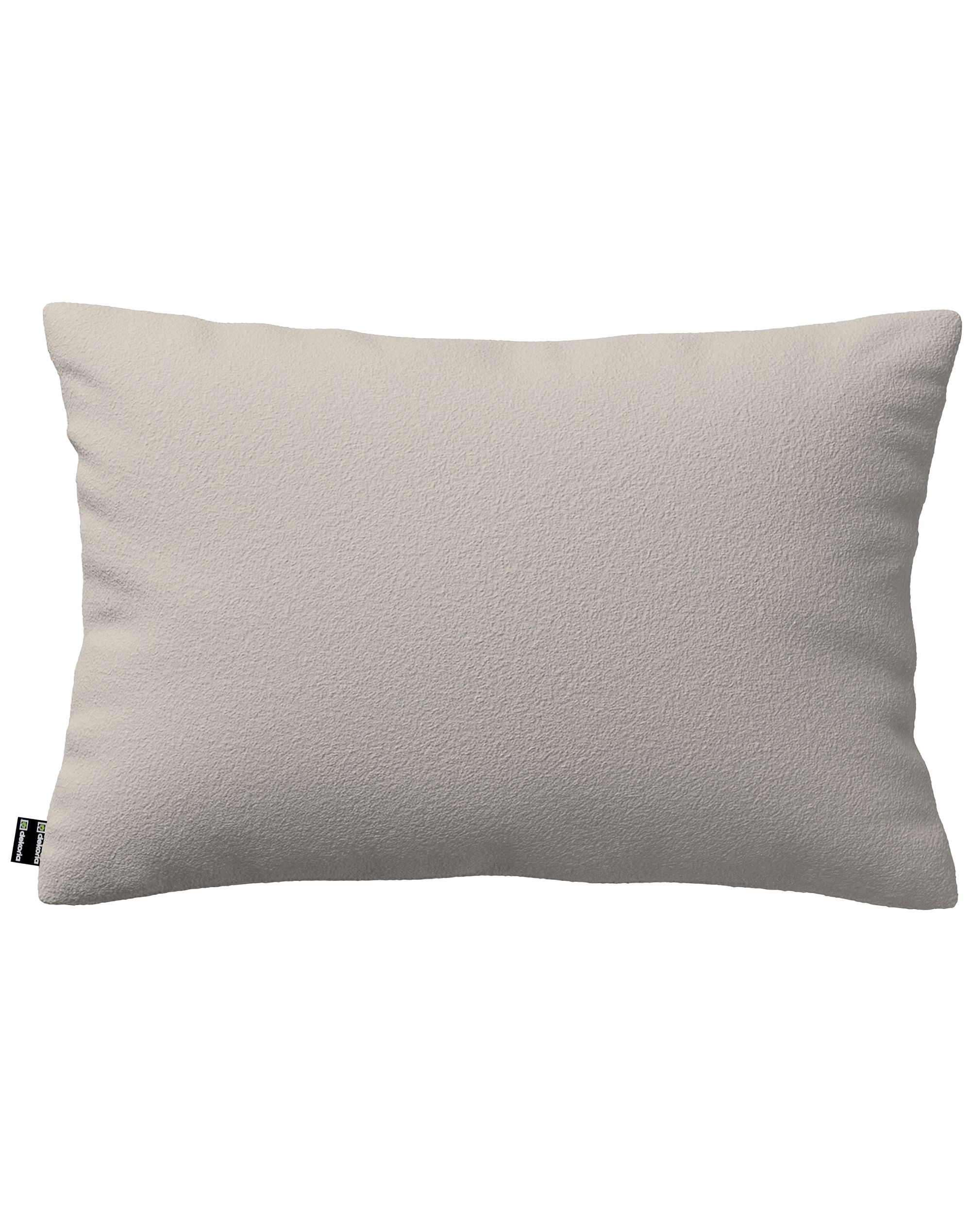 Housse de coussin Milly forme rectangulaire couleur beige tissu tresse
