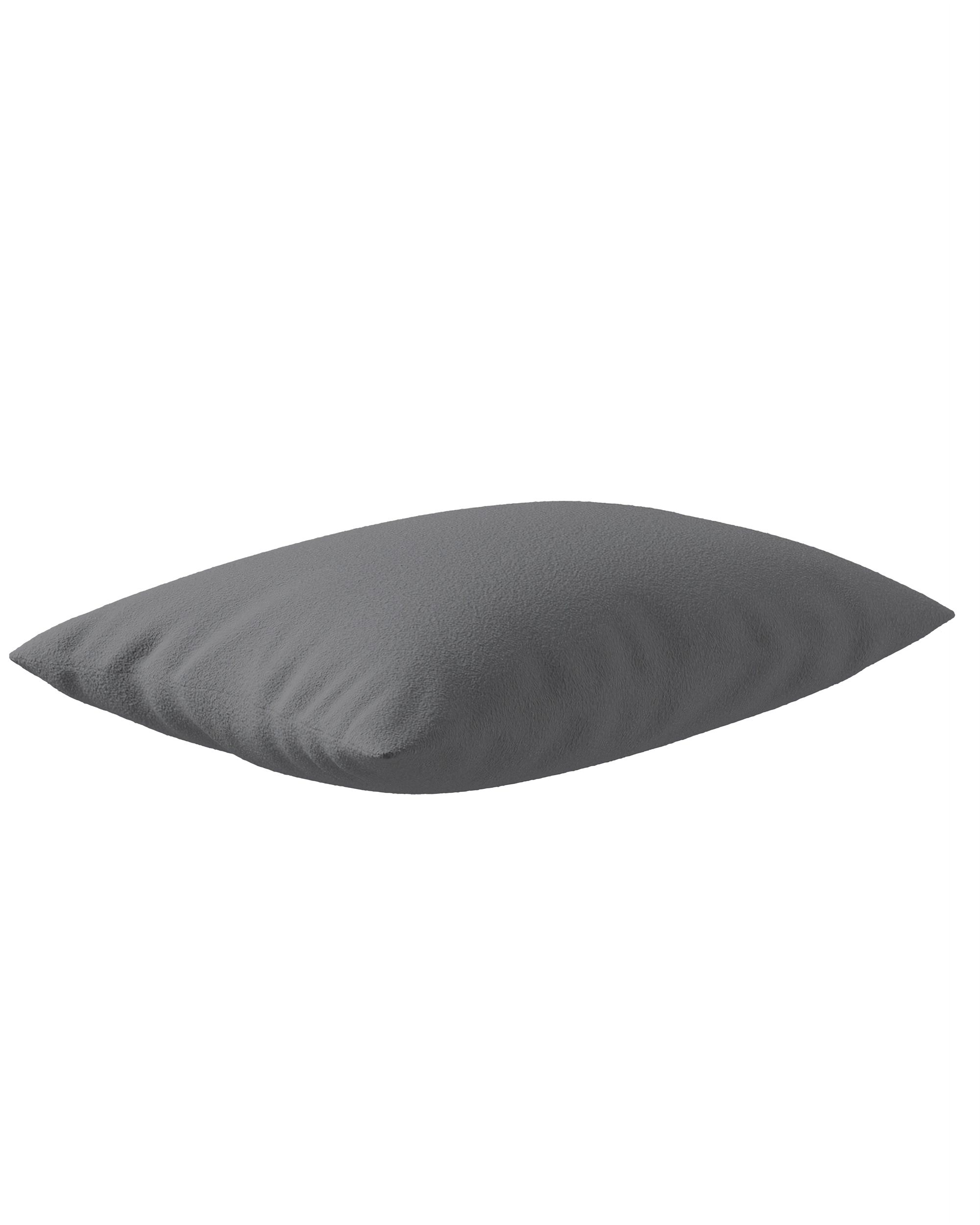Housse de coussin Milly forme rectangulaire couleur gris tissu tresse (hover)