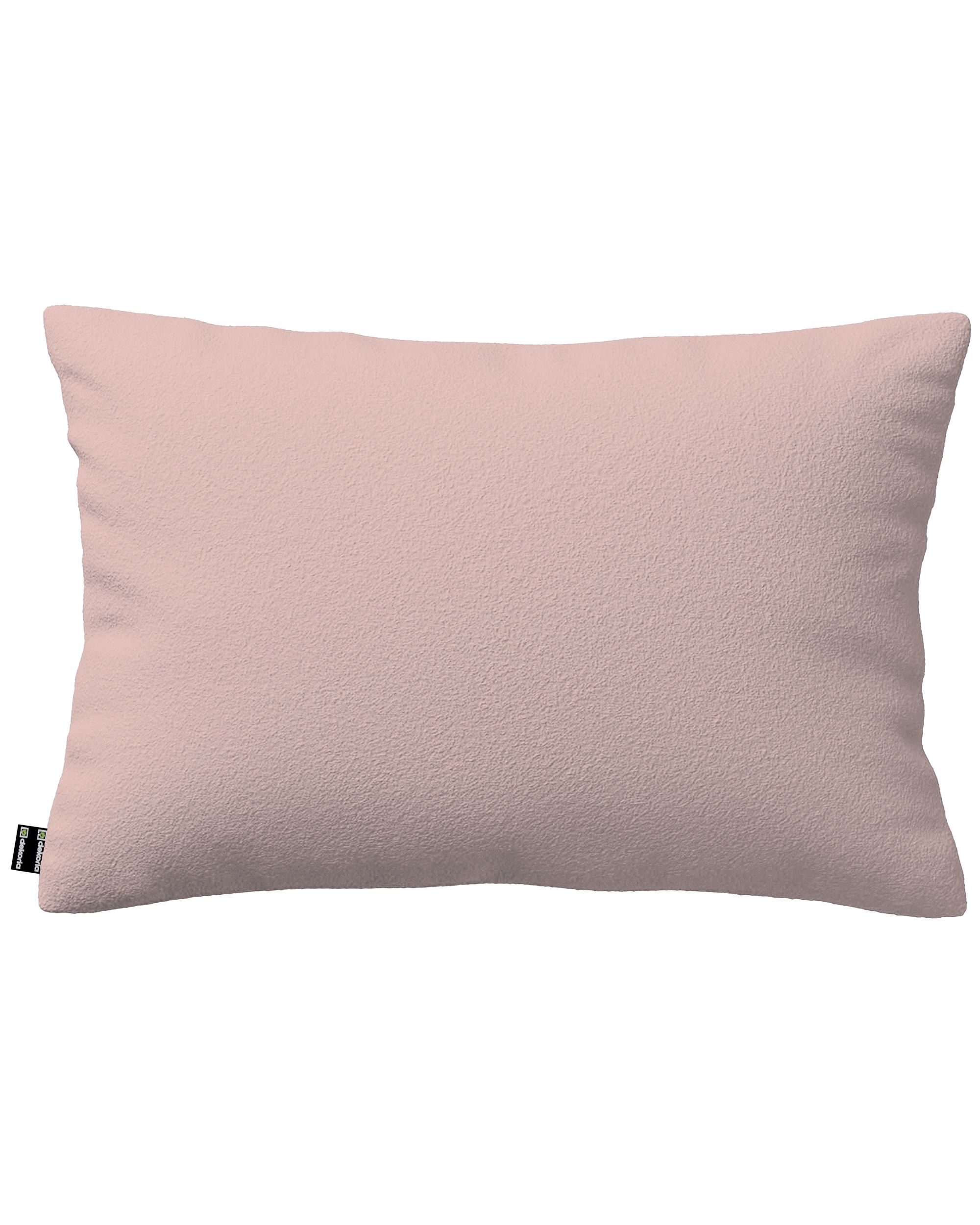 Housse de coussin Milly forme rectangulaire couleur rose tissu tresse