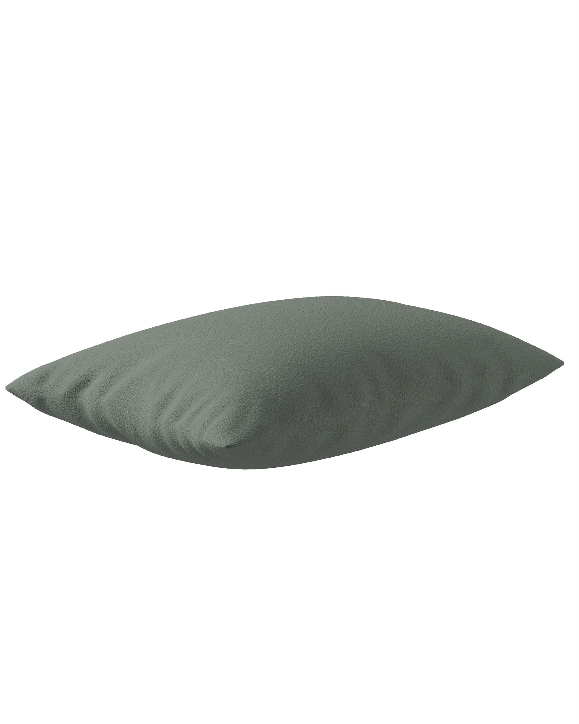 Housse de coussin Milly forme rectangulaire couleur vert tissu tresse (hover)