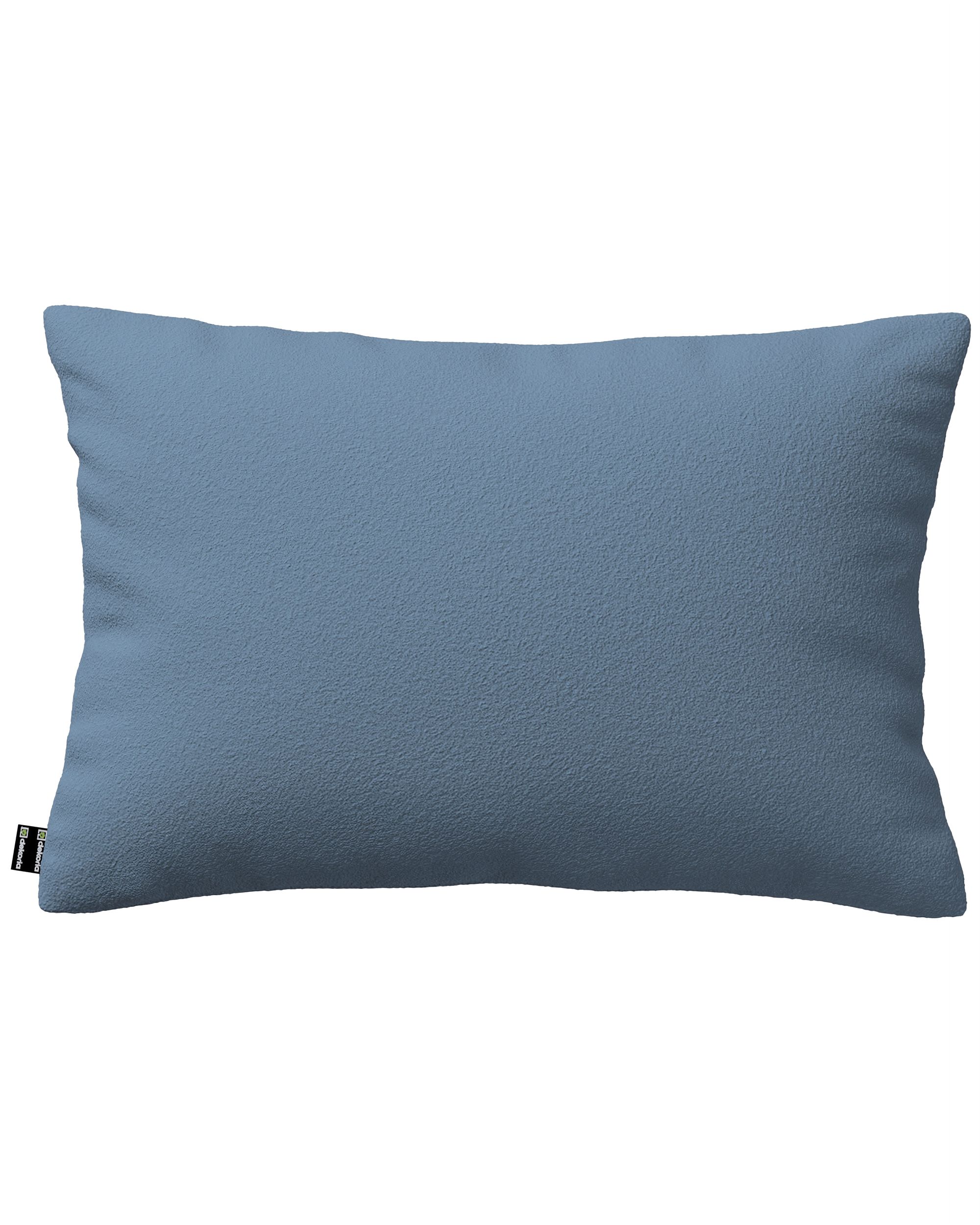 Housse de coussin Milly forme rectangulaire couleur bleu tissu tresse