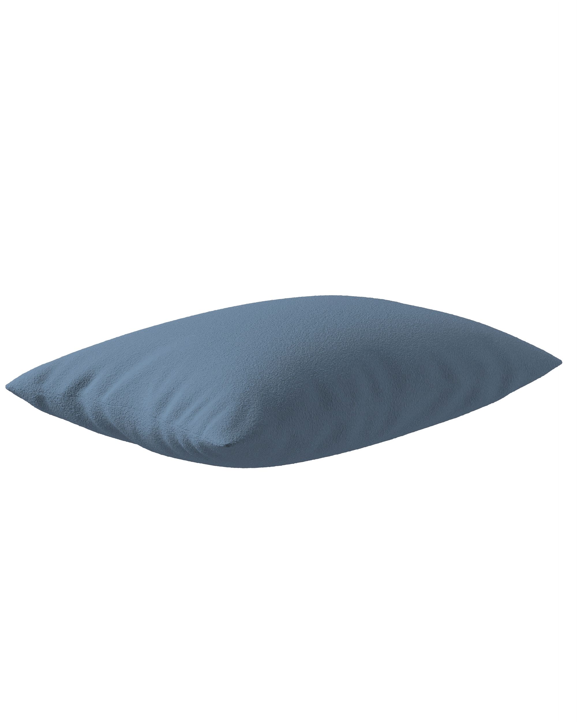 Housse de coussin Milly forme rectangulaire couleur bleu tissu tresse (hover)