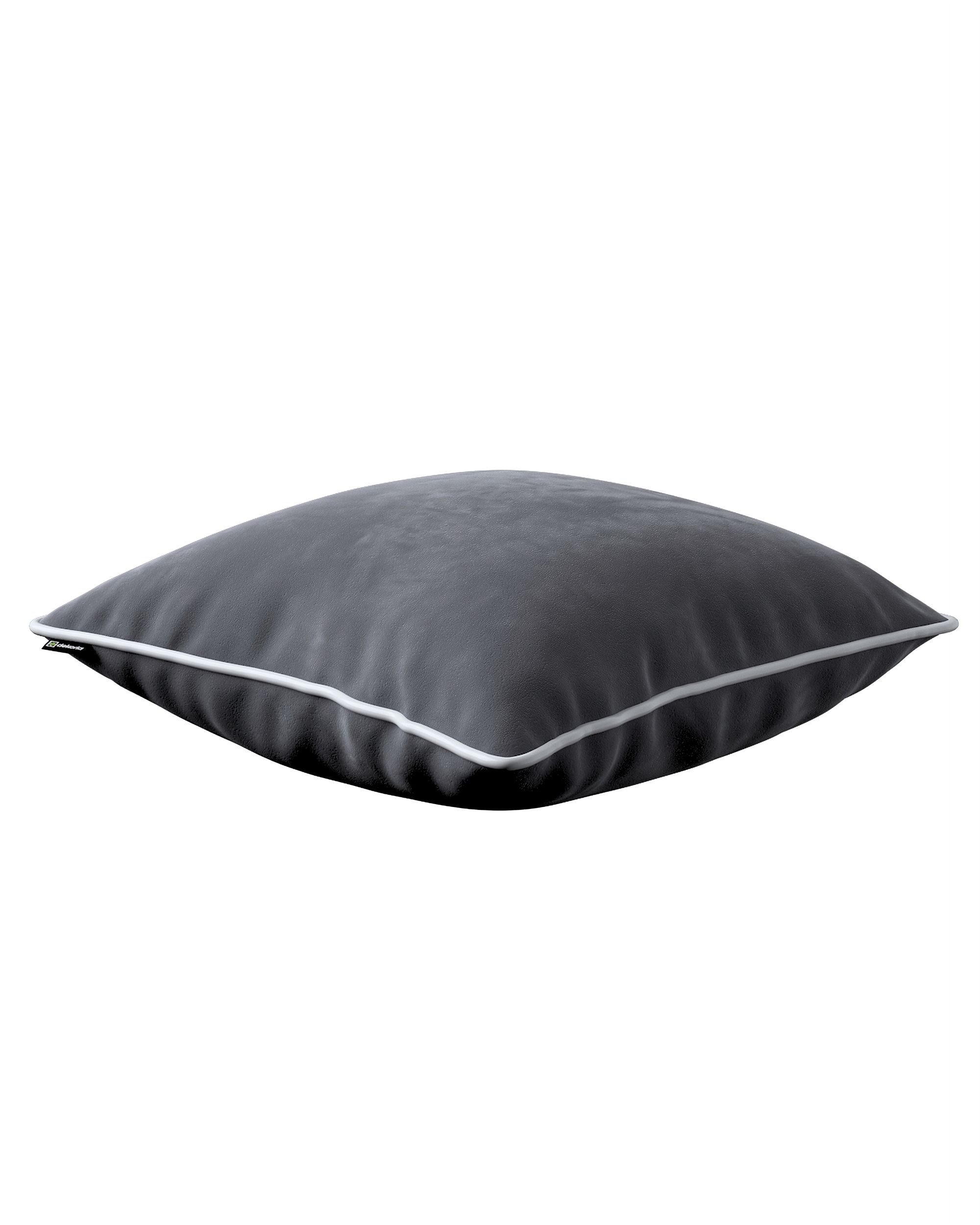 Housse de coussin Bella couleur gris tissu brillant, velours (hover)