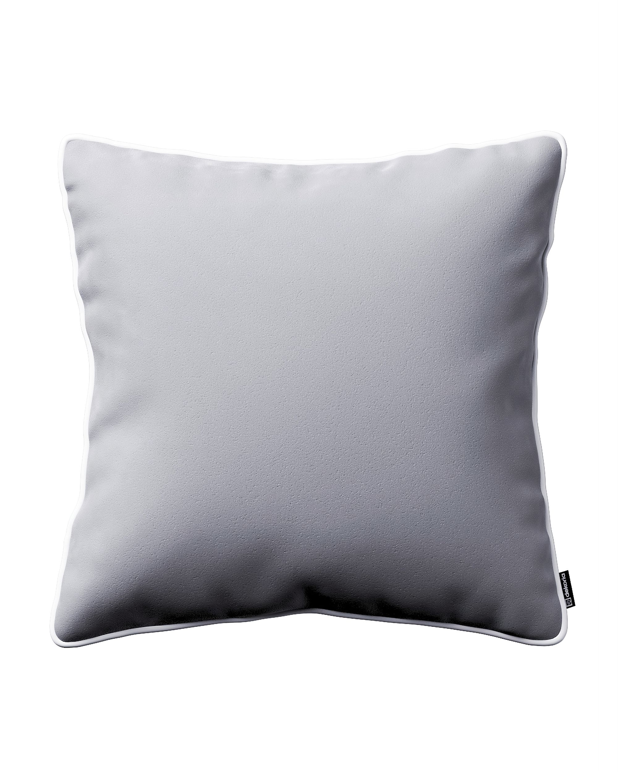 Housse de coussin Bella couleur gris tissu brillant, velours