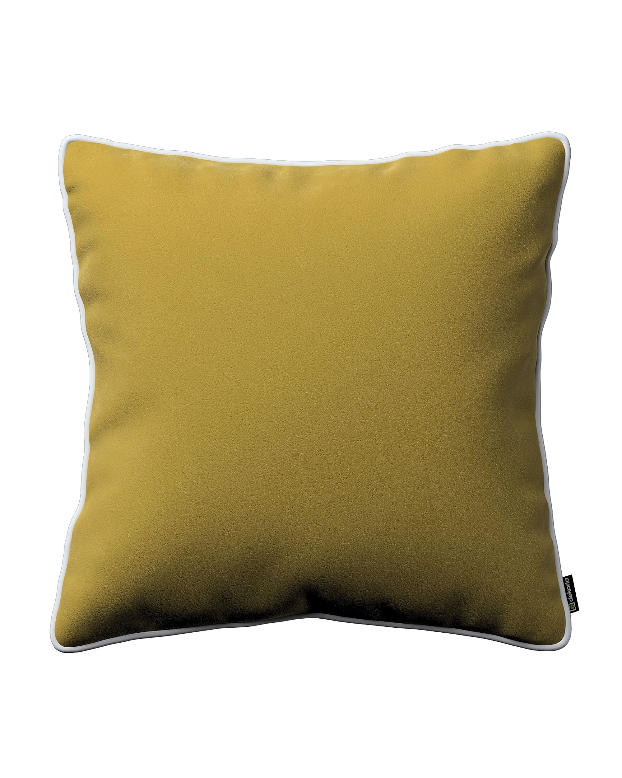 Housse de coussin Bella couleur vert tissu brillant, velours