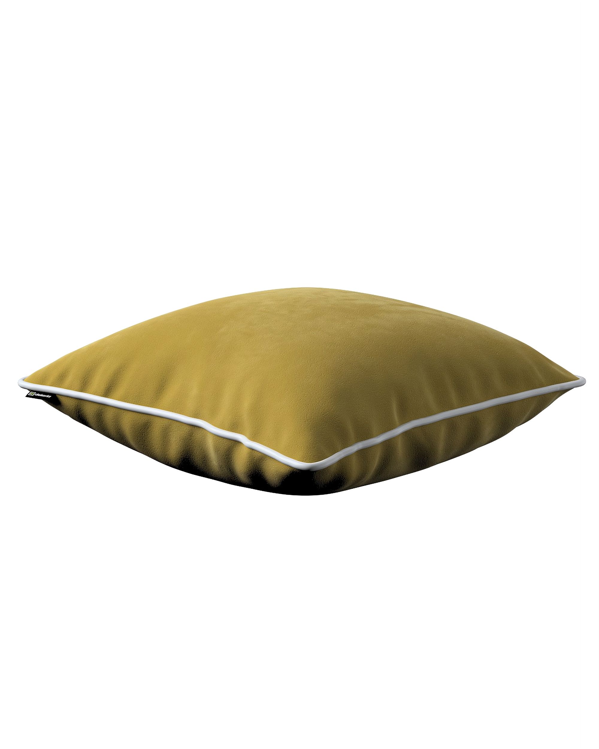 Housse de coussin Bella couleur vert tissu brillant, velours (hover)