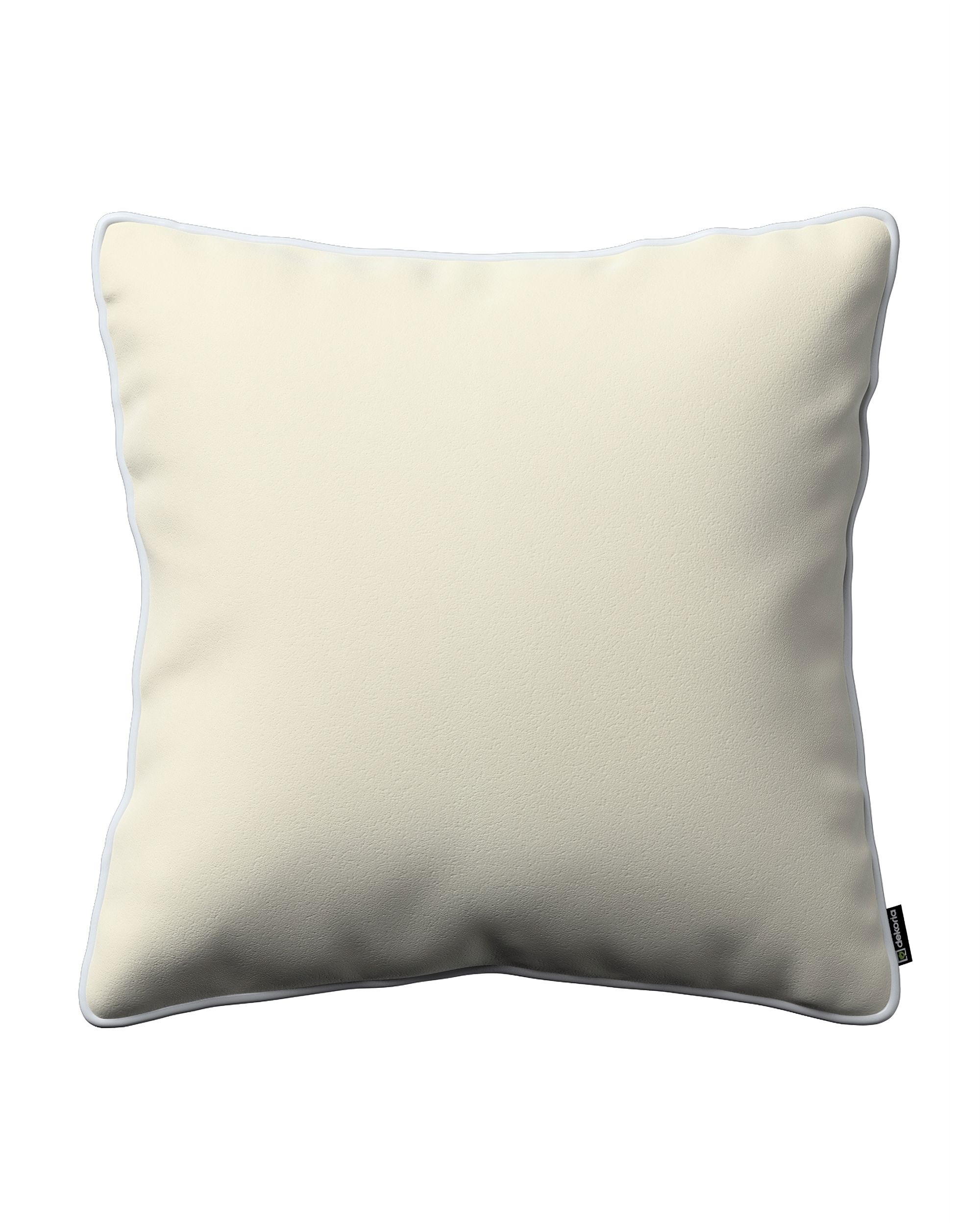 Housse de coussin Bella couleur crème tissu brillant, velours