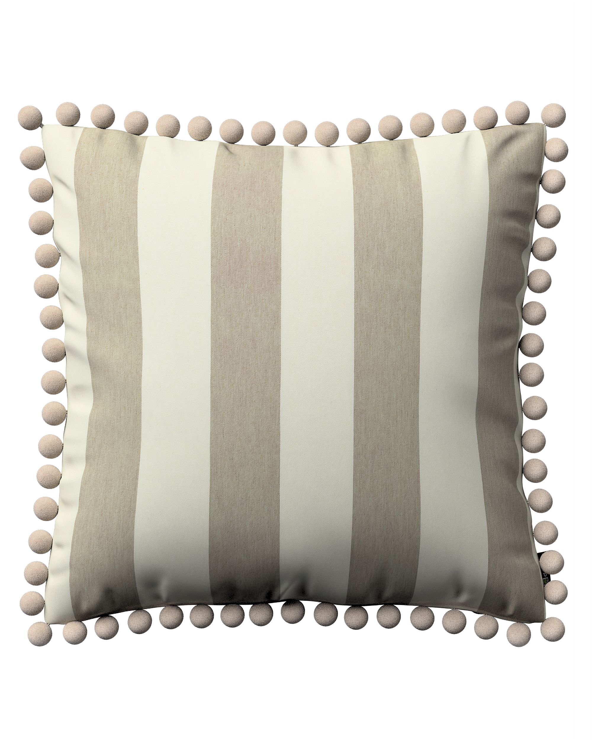 Housse de coussin Daisy couleur beige tissu à motifs
