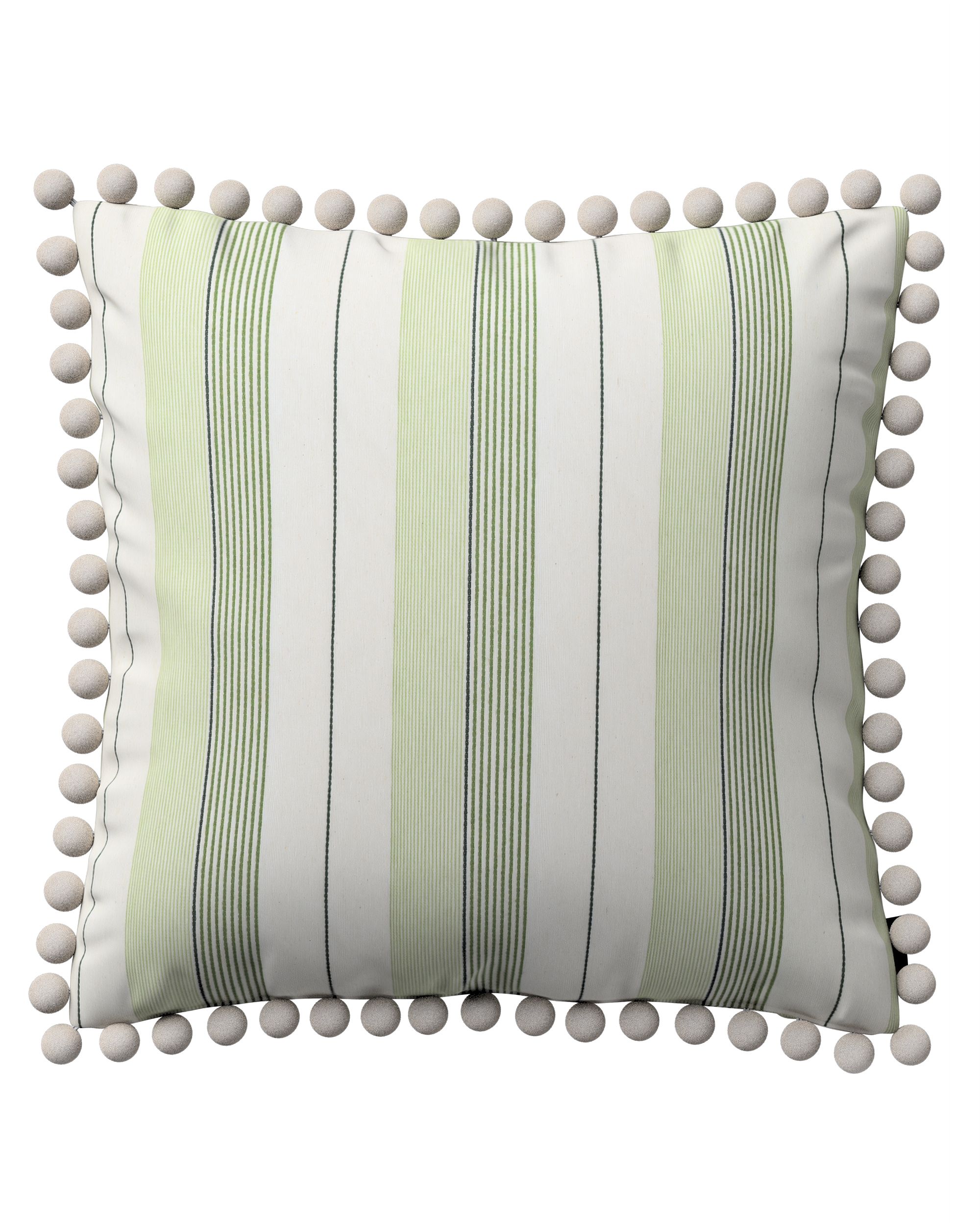 Housse de coussin Daisy couleur vert tissu tresse, à motifs