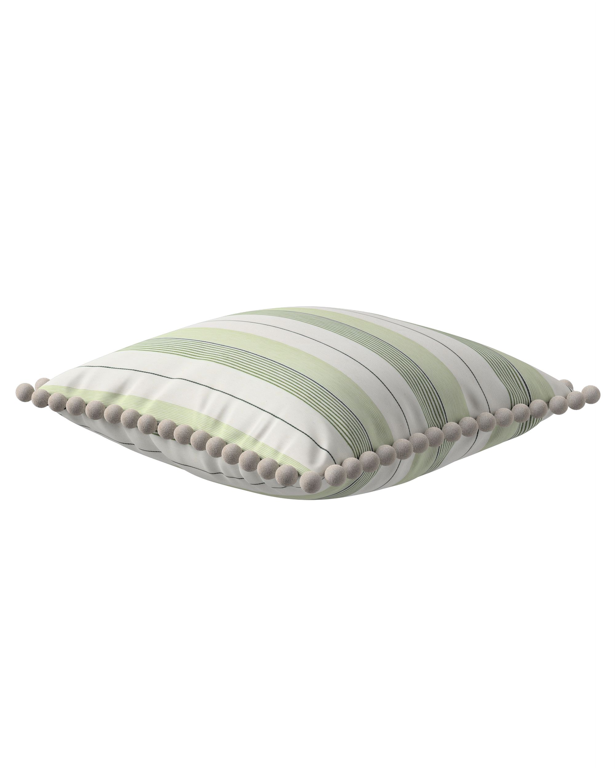 Housse de coussin Daisy couleur vert tissu tresse, à motifs (hover)