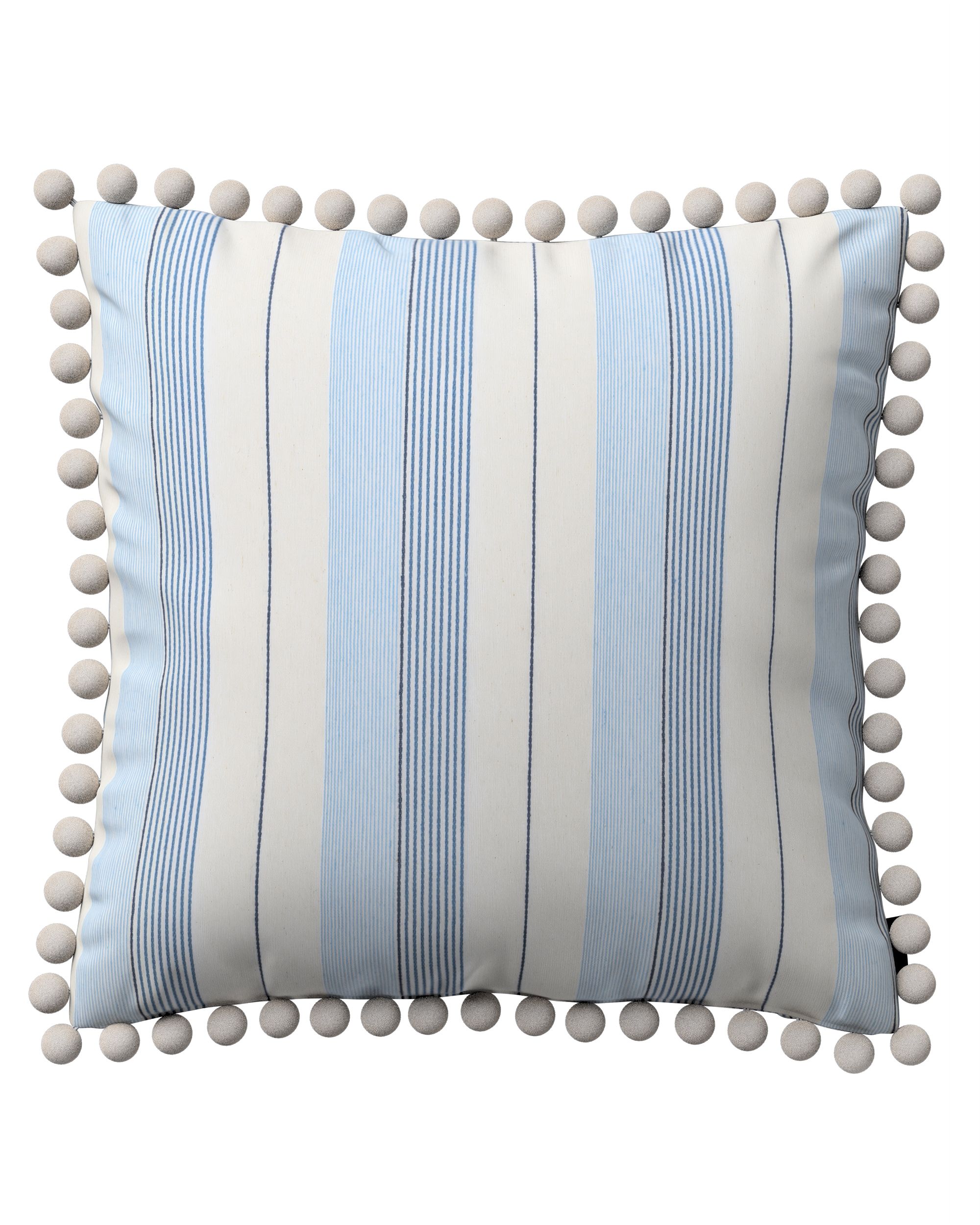 Housse de coussin Daisy couleur bleu tissu tresse, à motifs