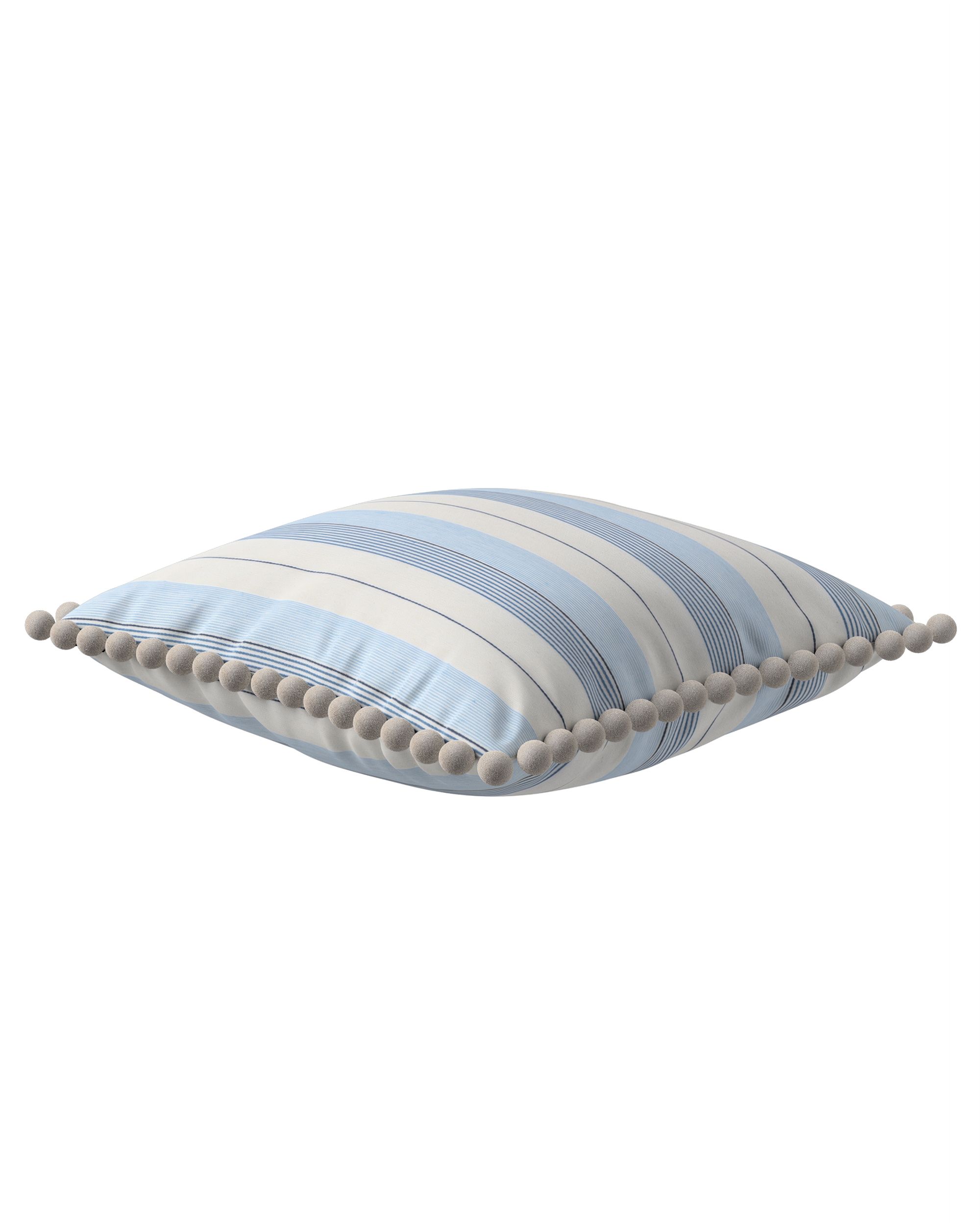 Housse de coussin Daisy couleur bleu tissu tresse, à motifs (hover)