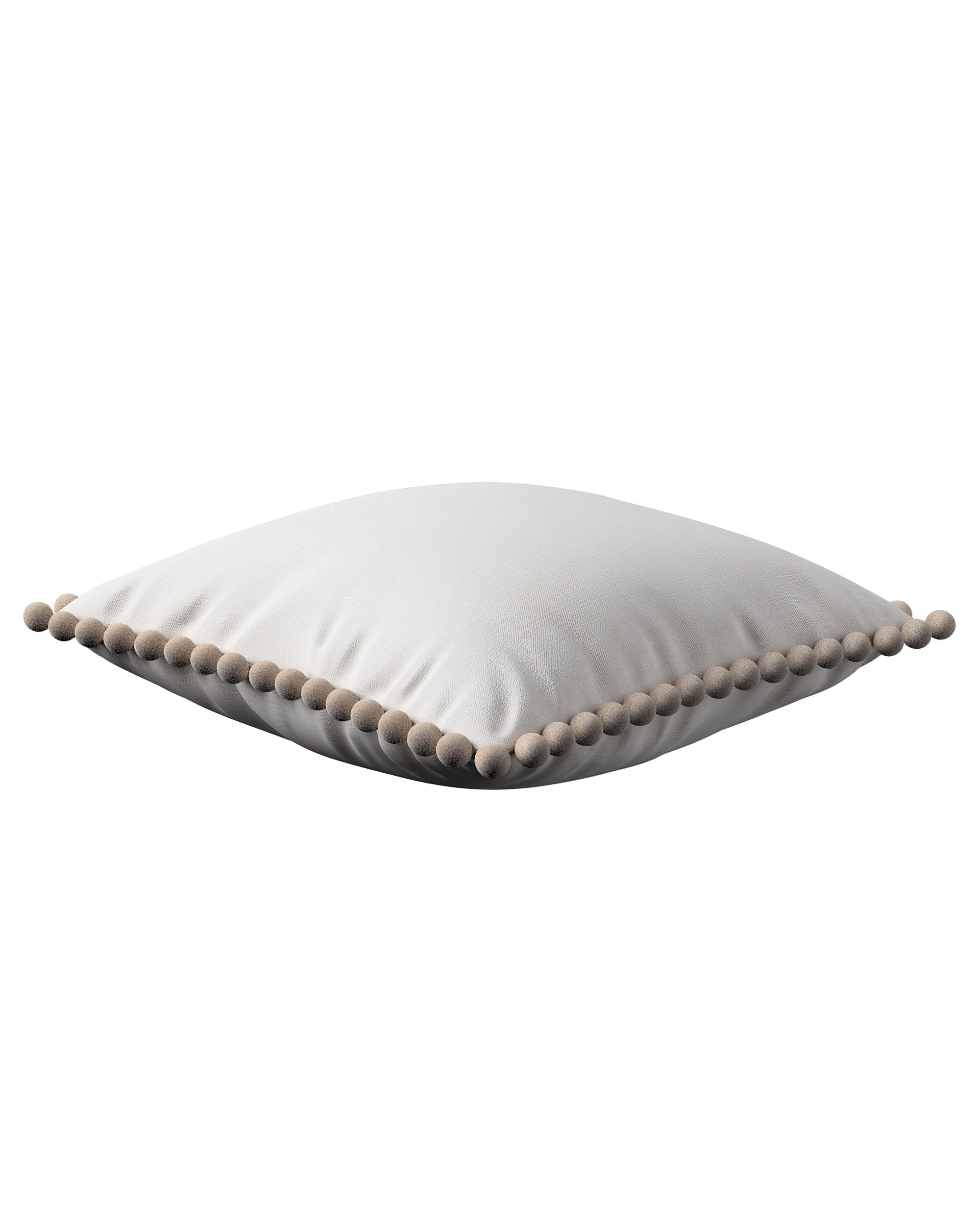 Housse de coussin Daisy couleur blanc tissu semi-transparent, tresse (hover)