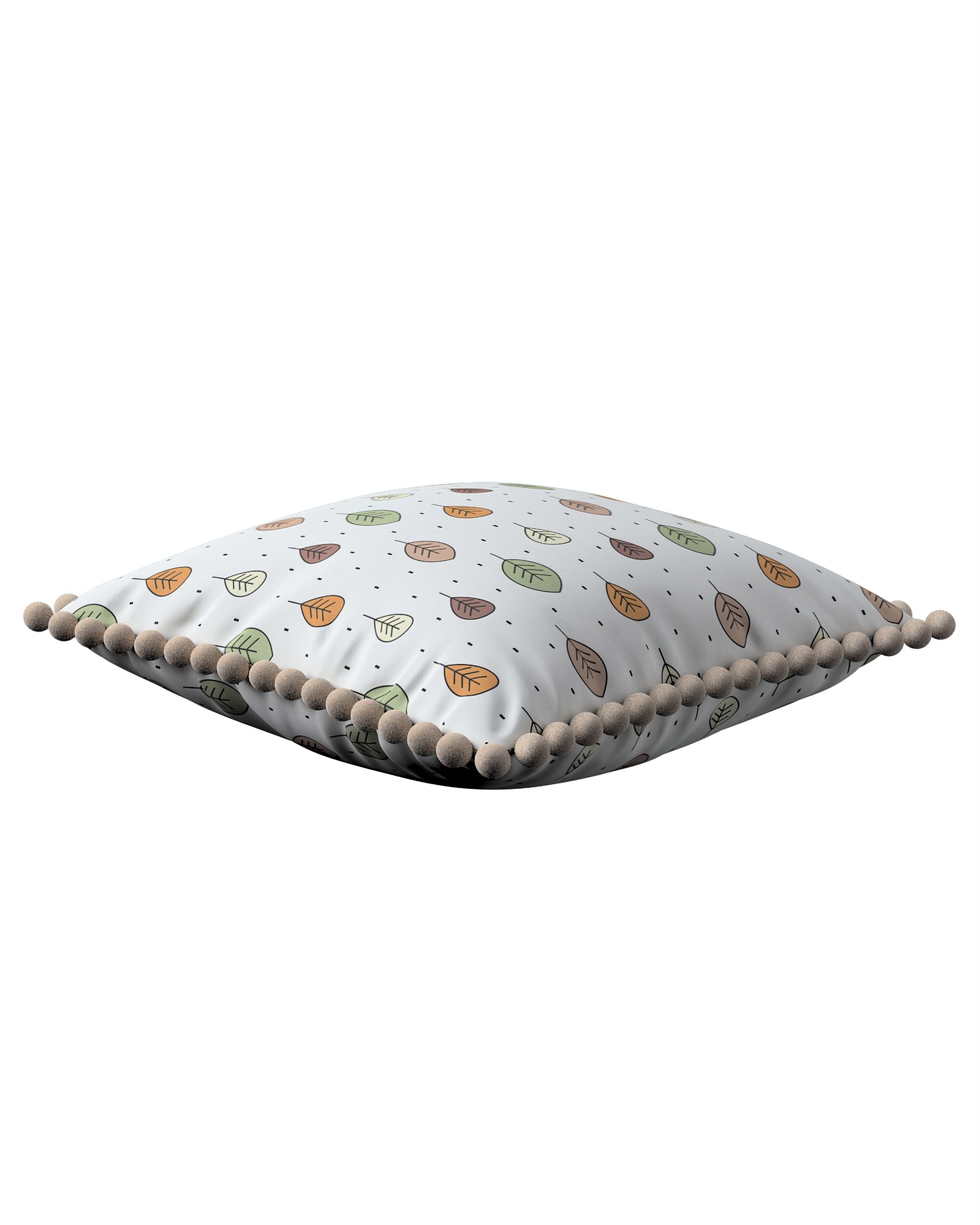 Housse de coussin Daisy couleur marron tissu à motifs (hover)