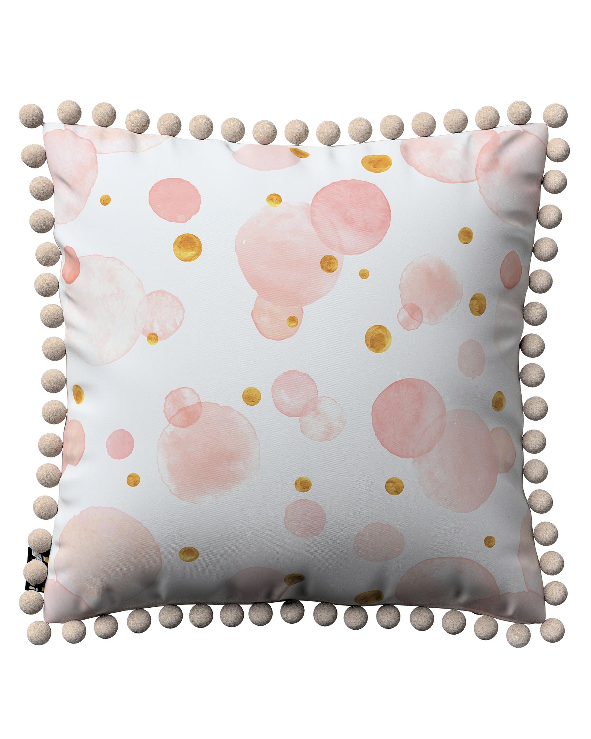Housse de coussin Daisy couleur rose tissu à motifs