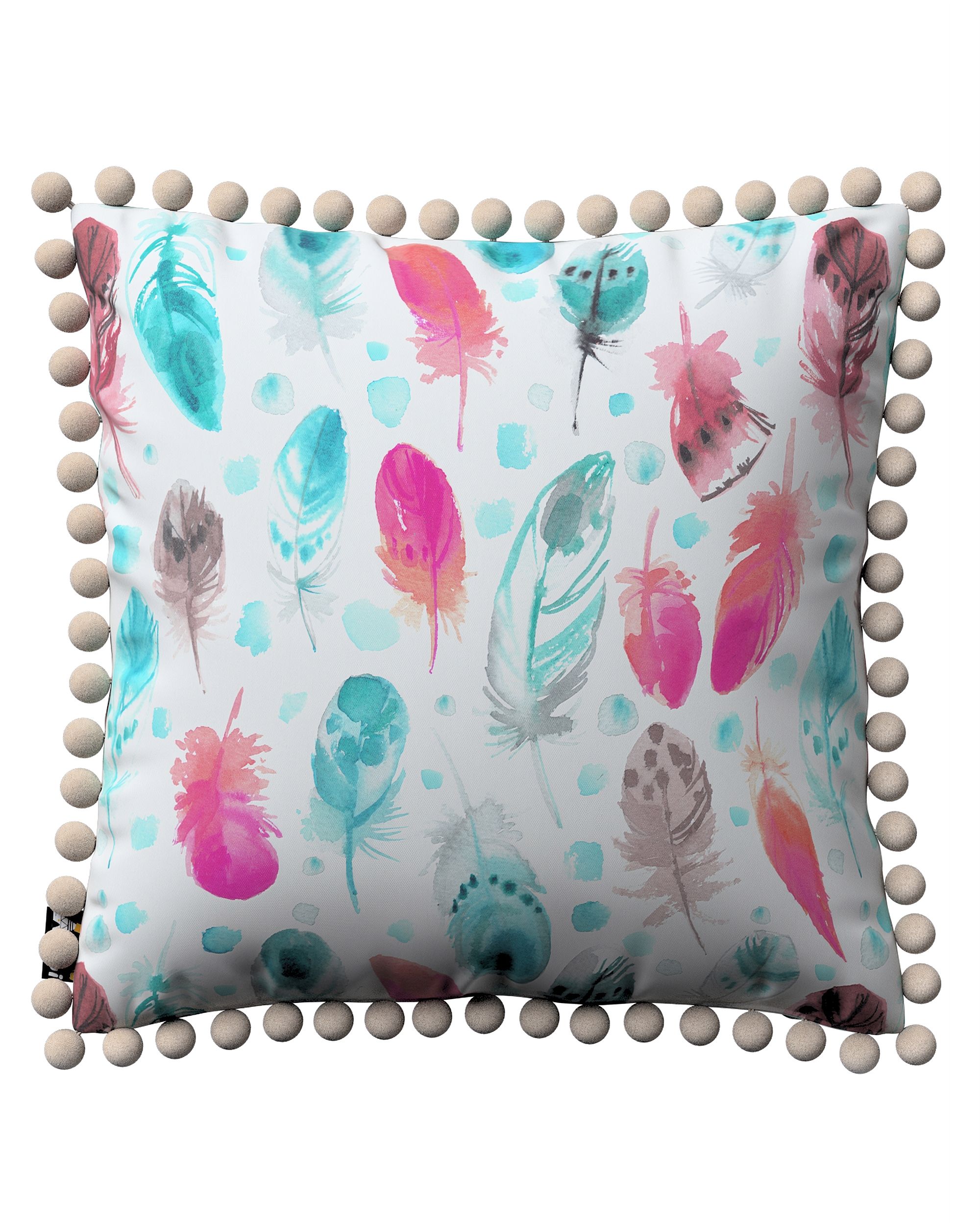 Housse de coussin Daisy couleur bleu tissu à motifs