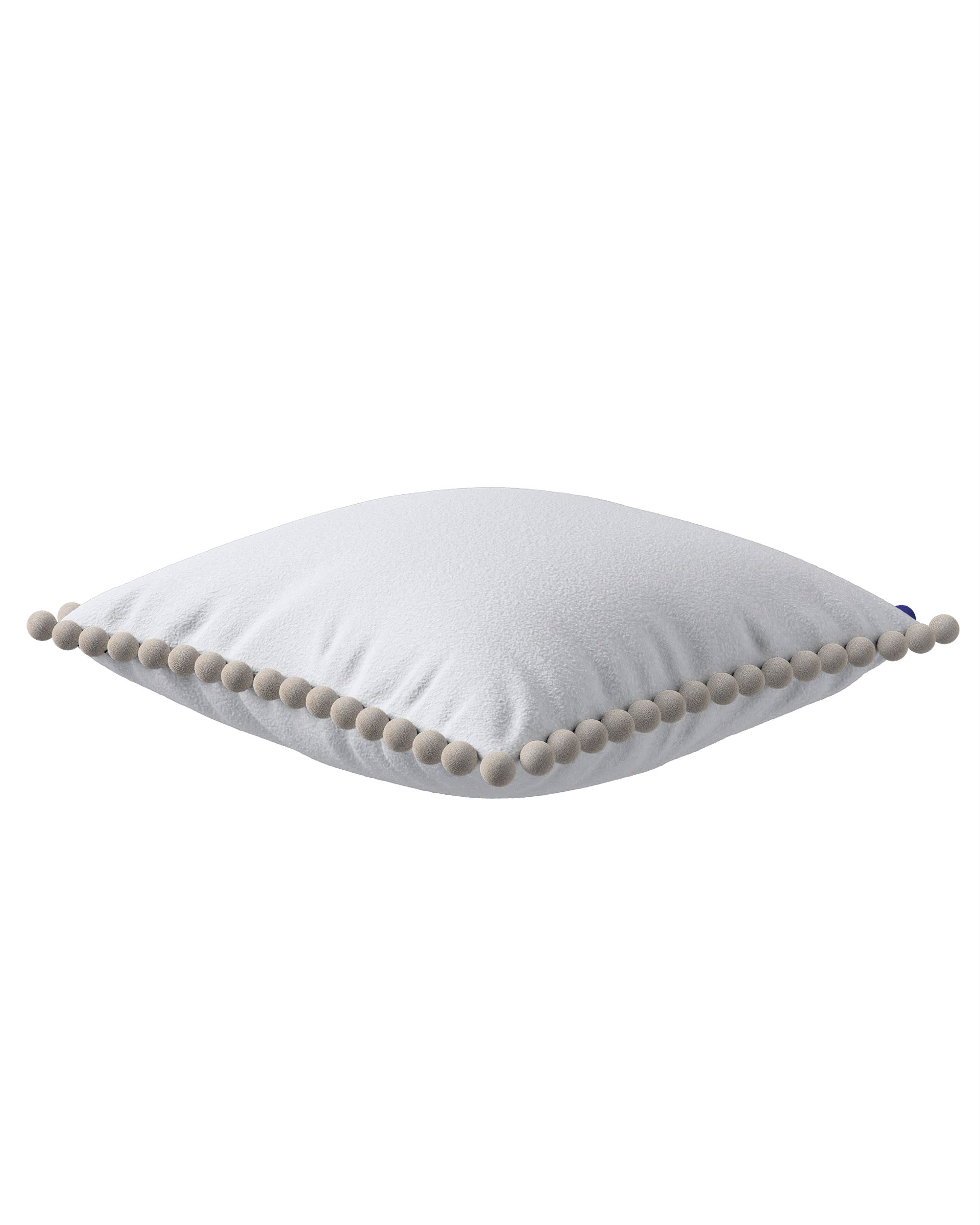 Housse de coussin Daisy couleur blanc tissu tresse (hover)