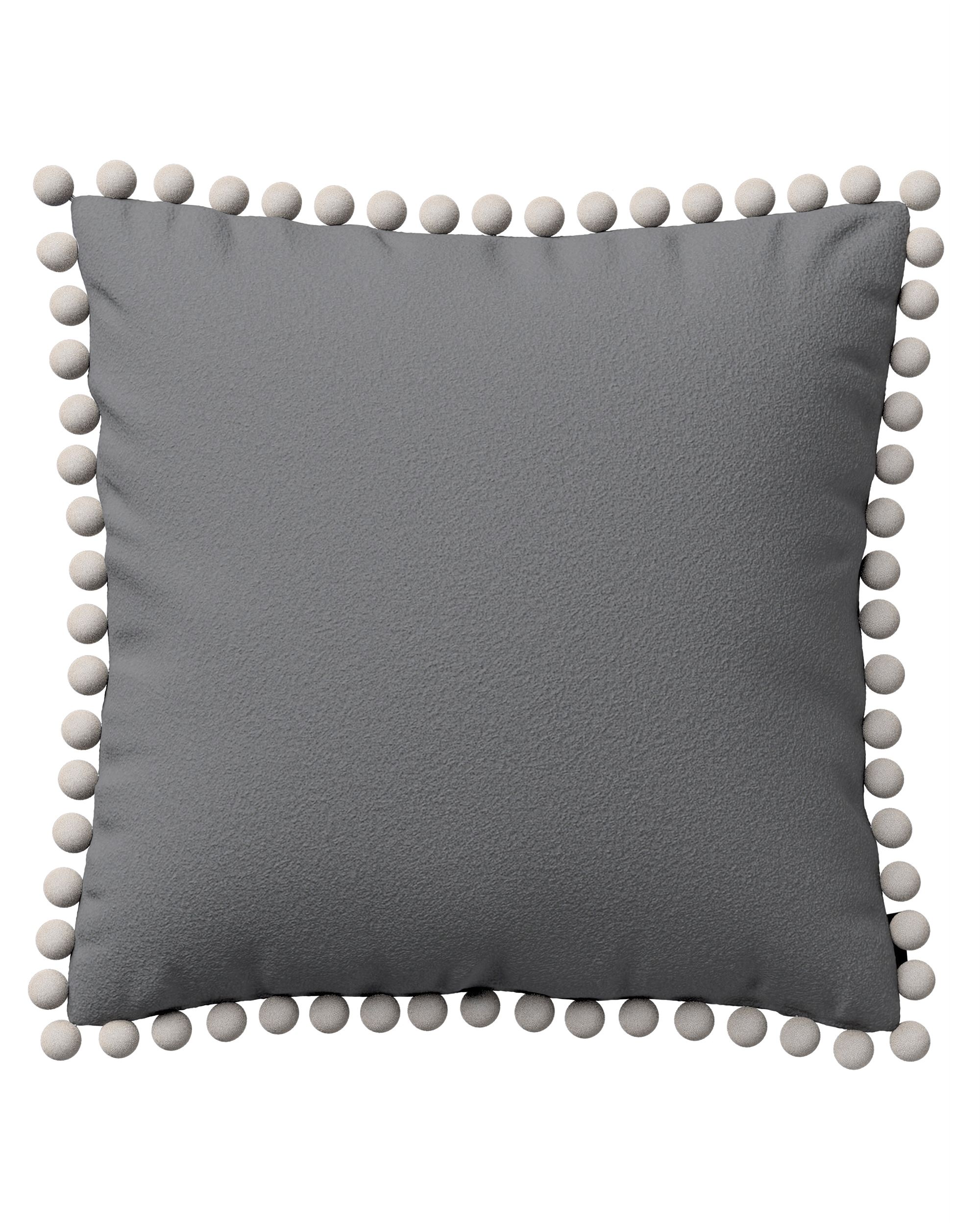 Housse de coussin Daisy couleur gris tissu tresse