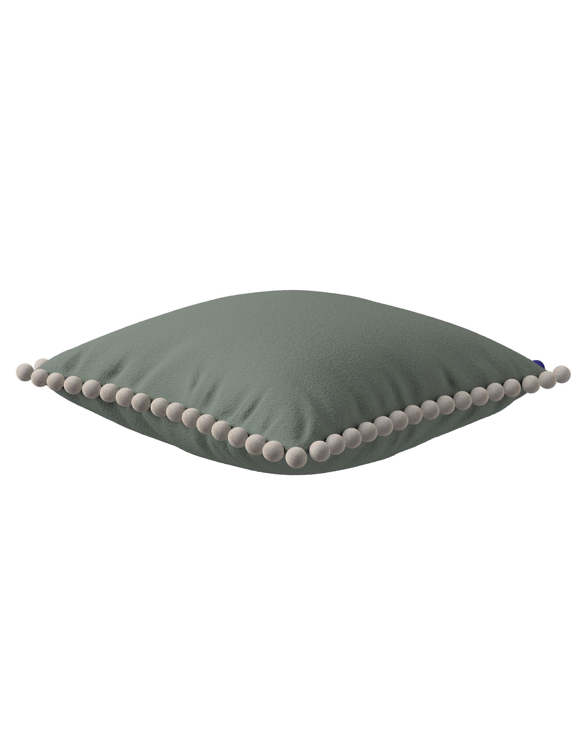 Housse de coussin Daisy couleur vert tissu tresse (hover)