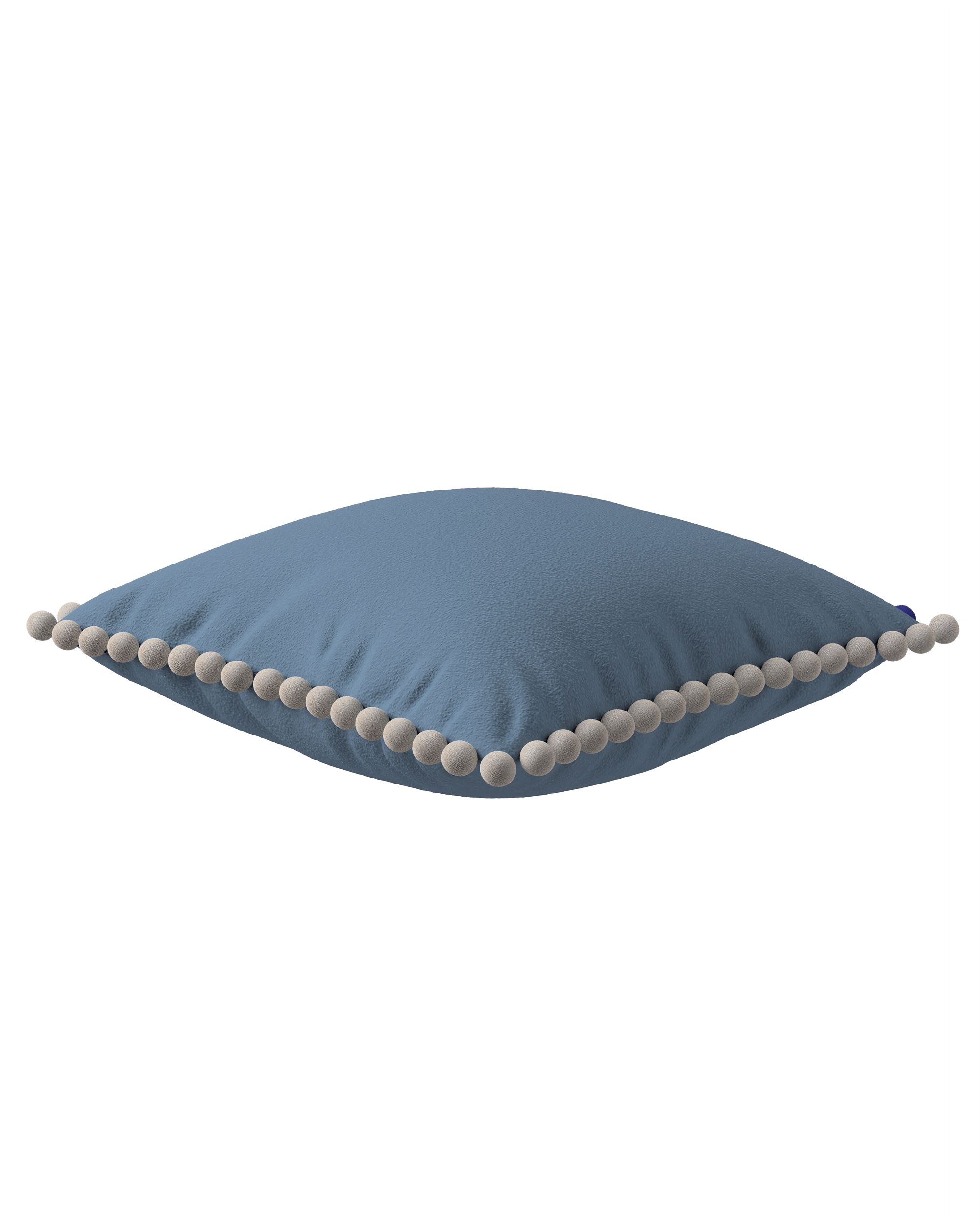 Housse de coussin Daisy couleur bleu tissu tresse (hover)