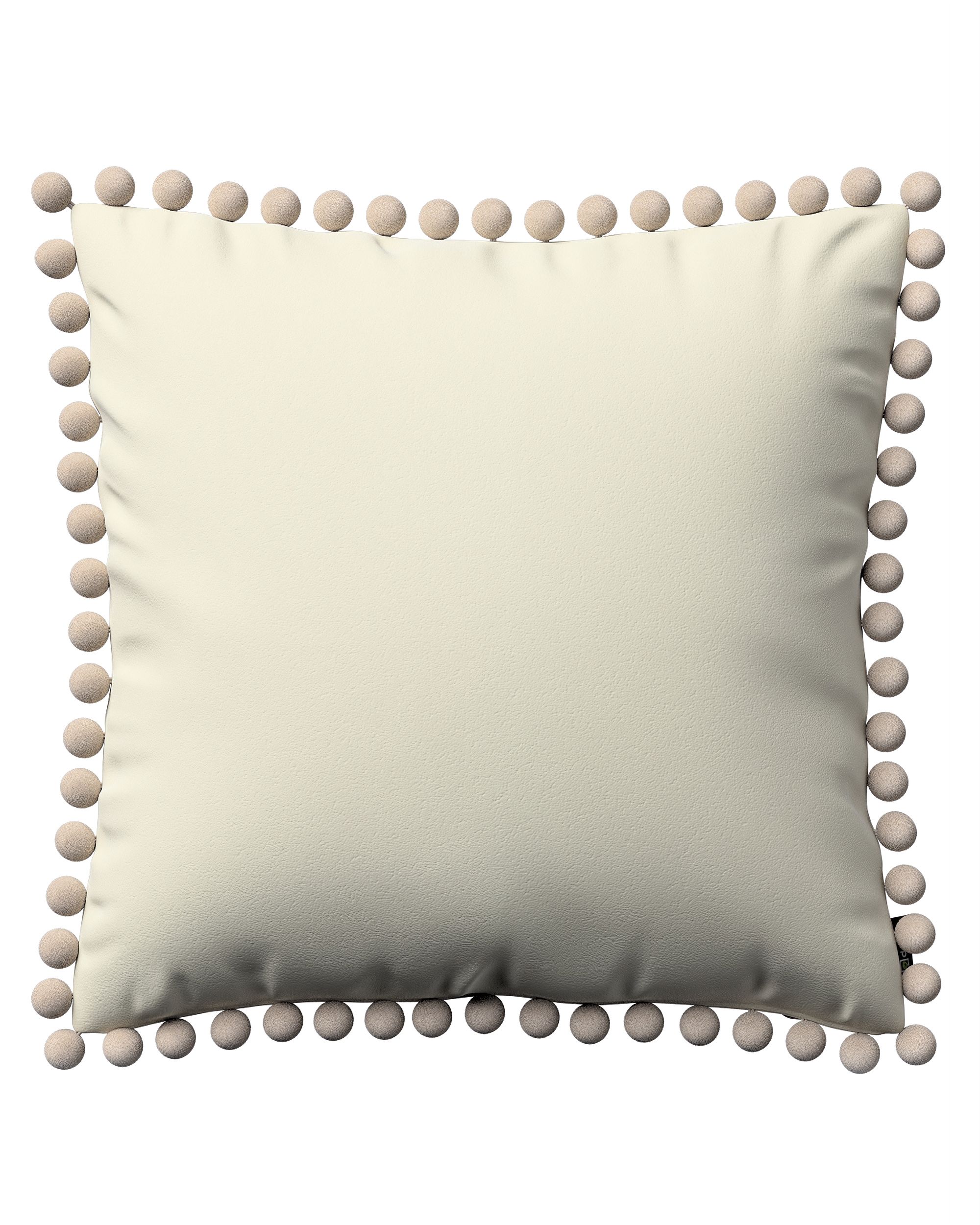 Housse de coussin Daisy couleur crème tissu brillant, velours