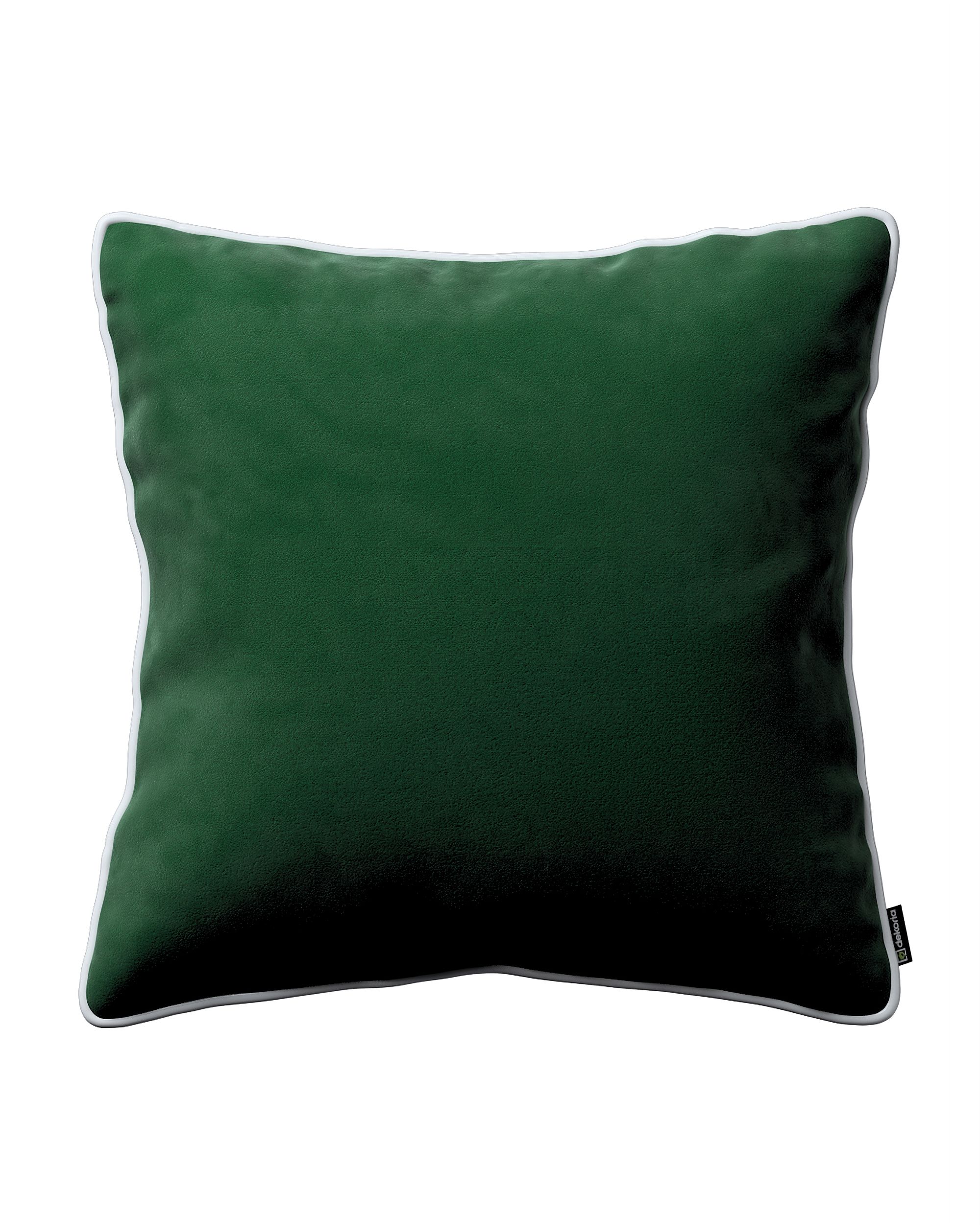 Housse de coussin Bella couleur vert tissu brillant, velours