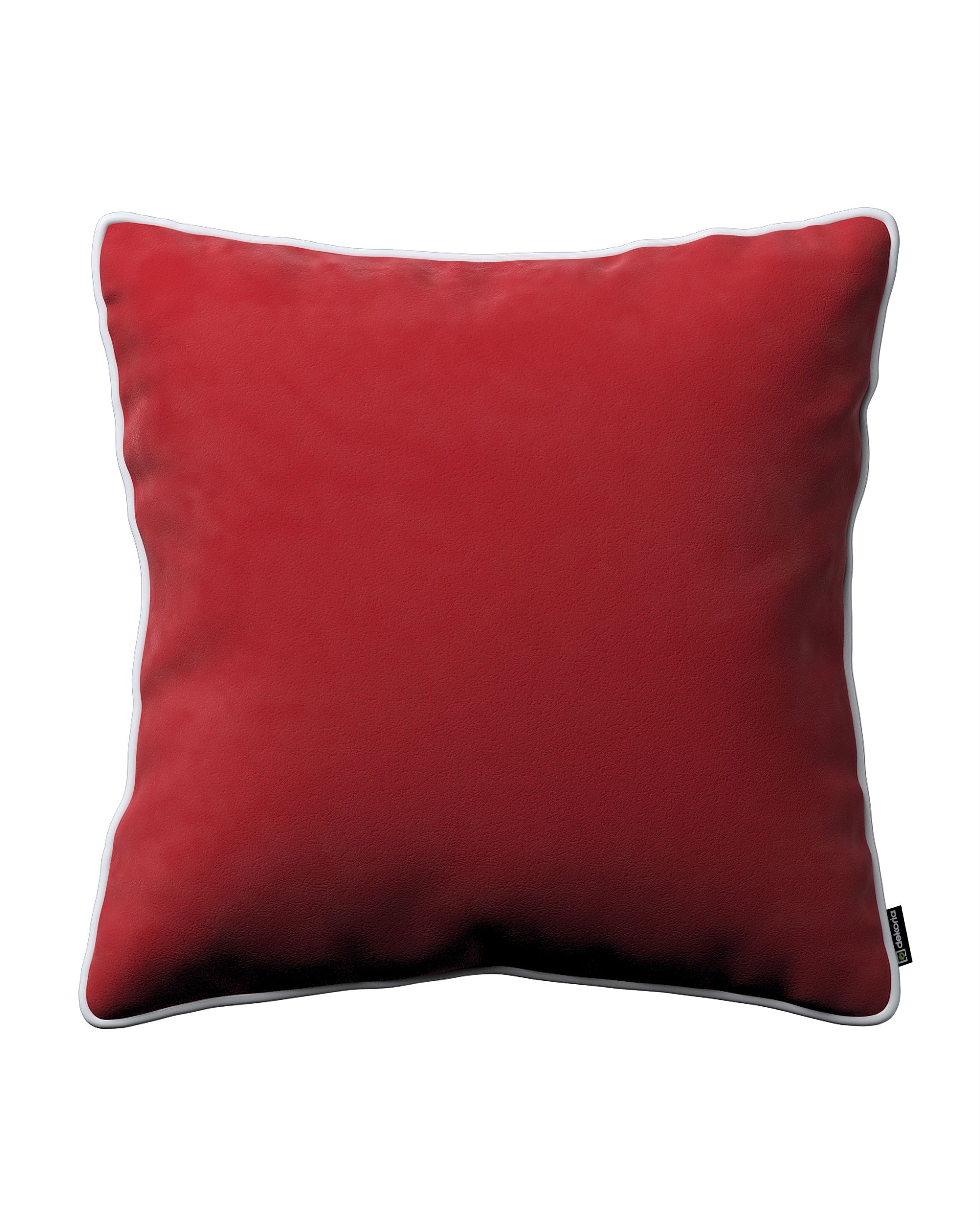 Housse de coussin Bella couleur rouge tissu brillant, velours