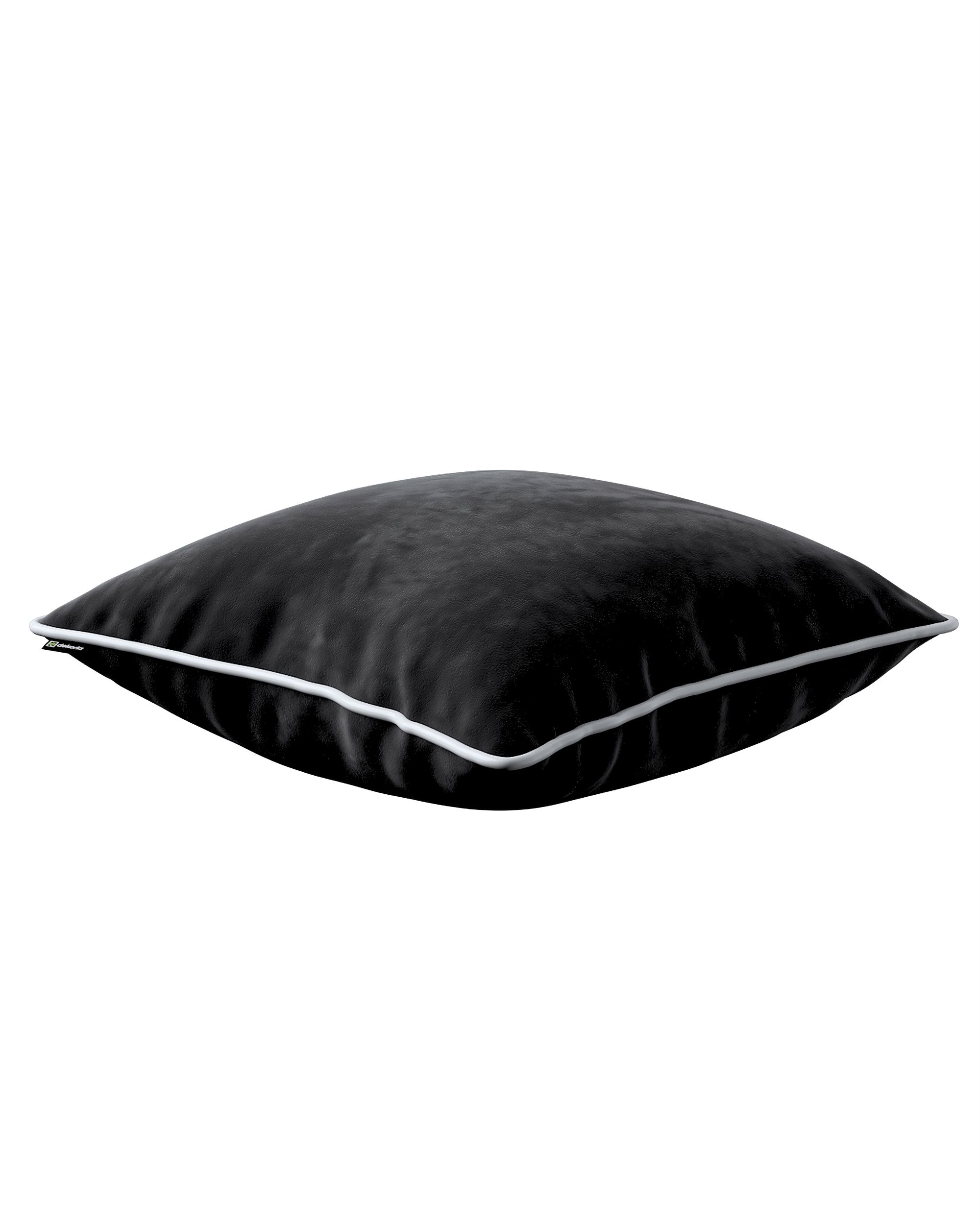 Housse de coussin Bella couleur noir tissu brillant, velours (hover)