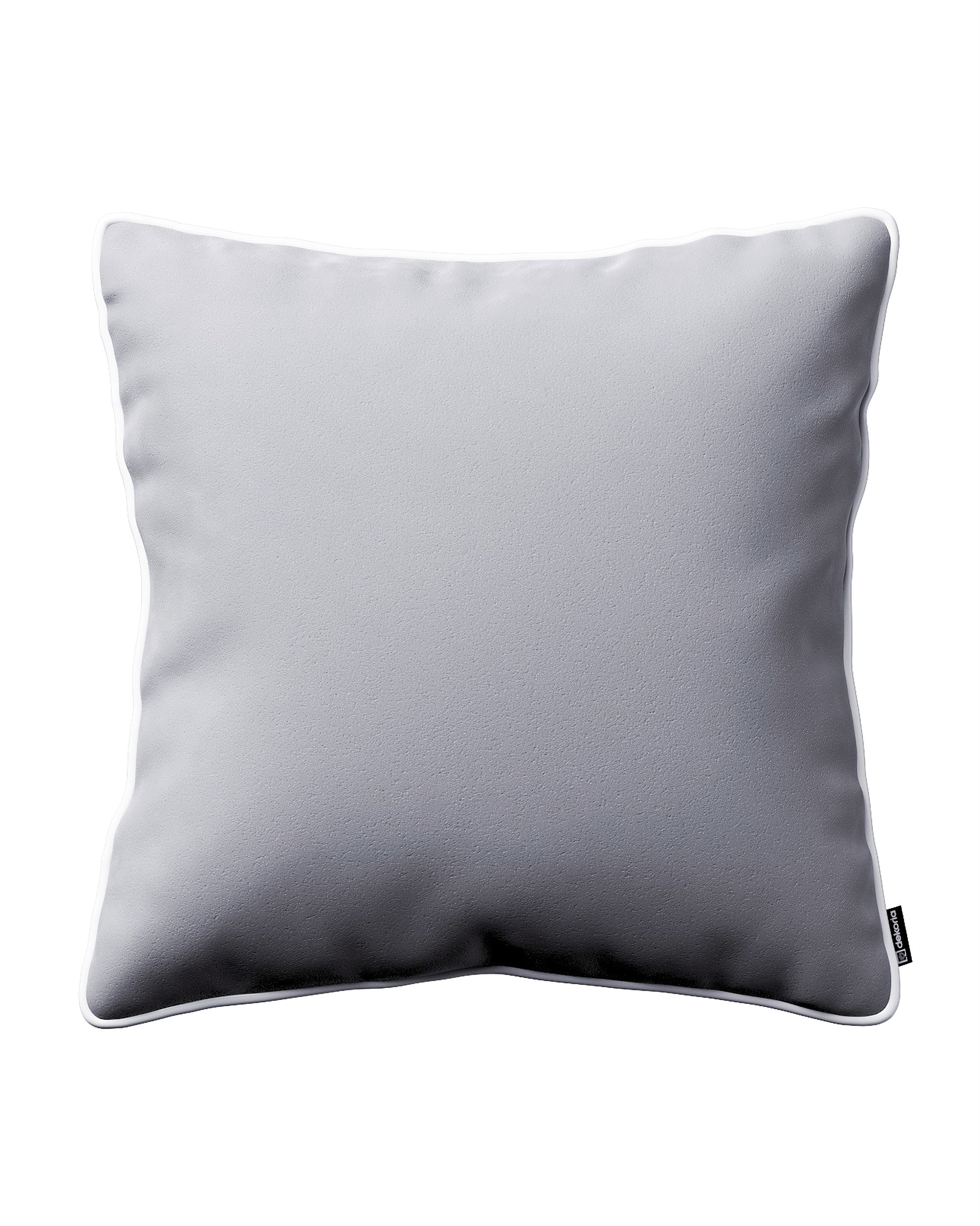 Housse de coussin Bella couleur gris tissu brillant, velours