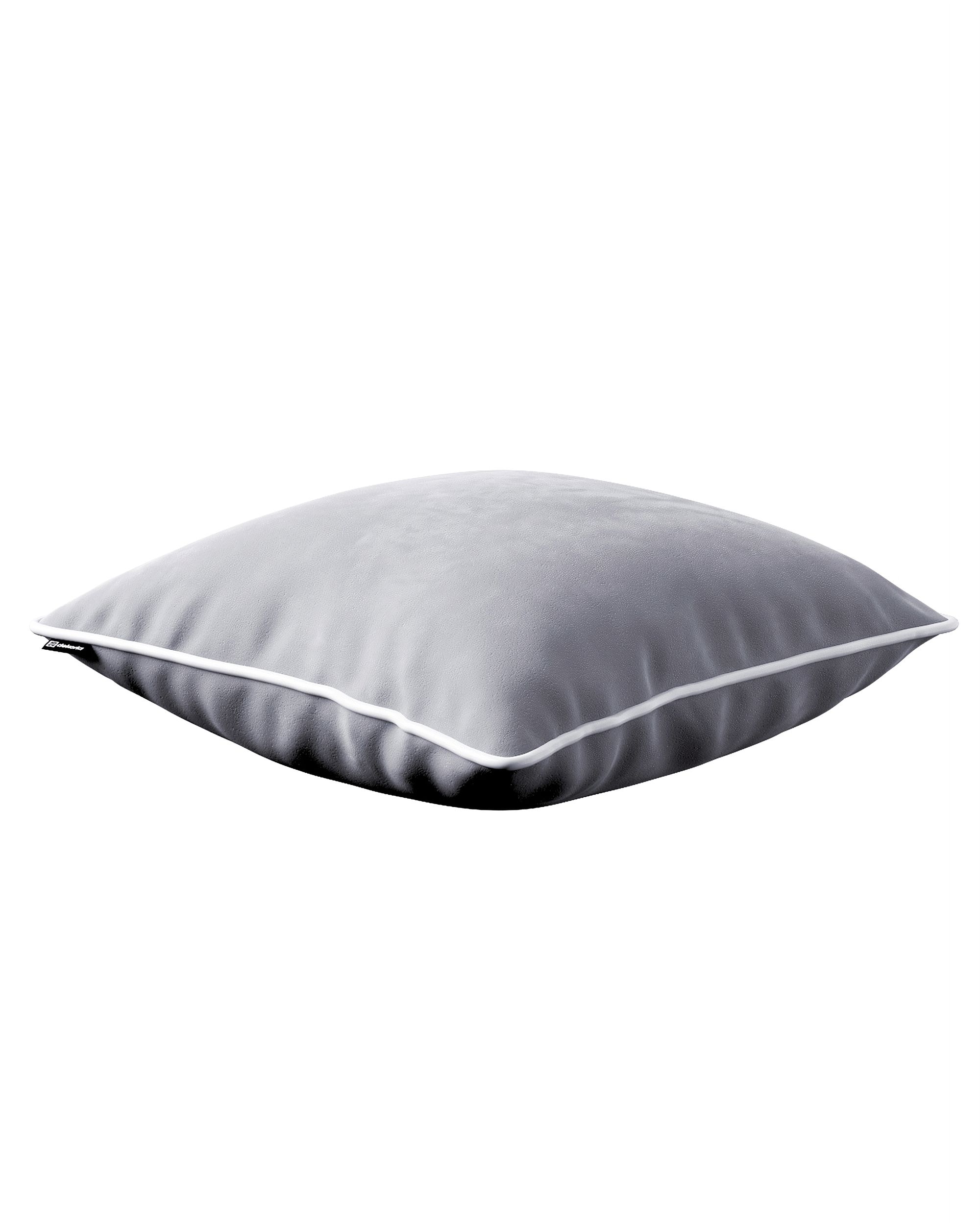 Housse de coussin Bella couleur gris tissu brillant, velours (hover)