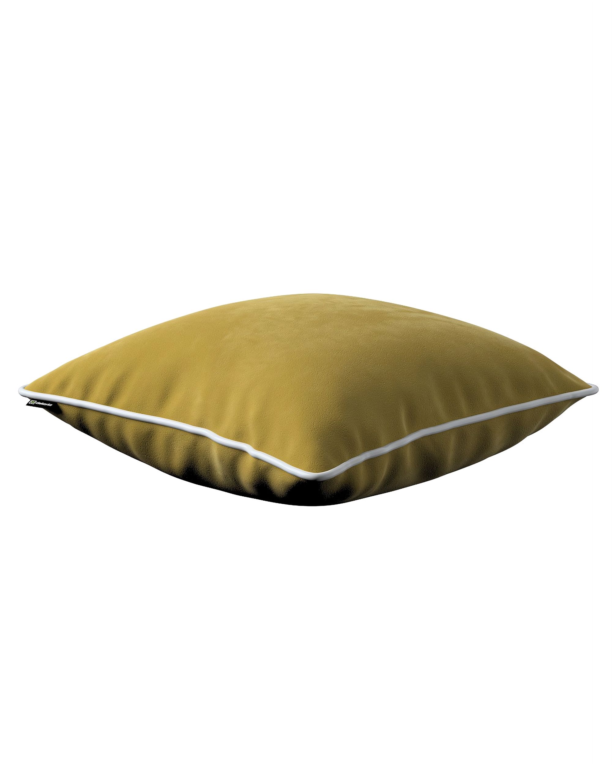 Housse de coussin Bella couleur vert tissu brillant, velours (hover)
