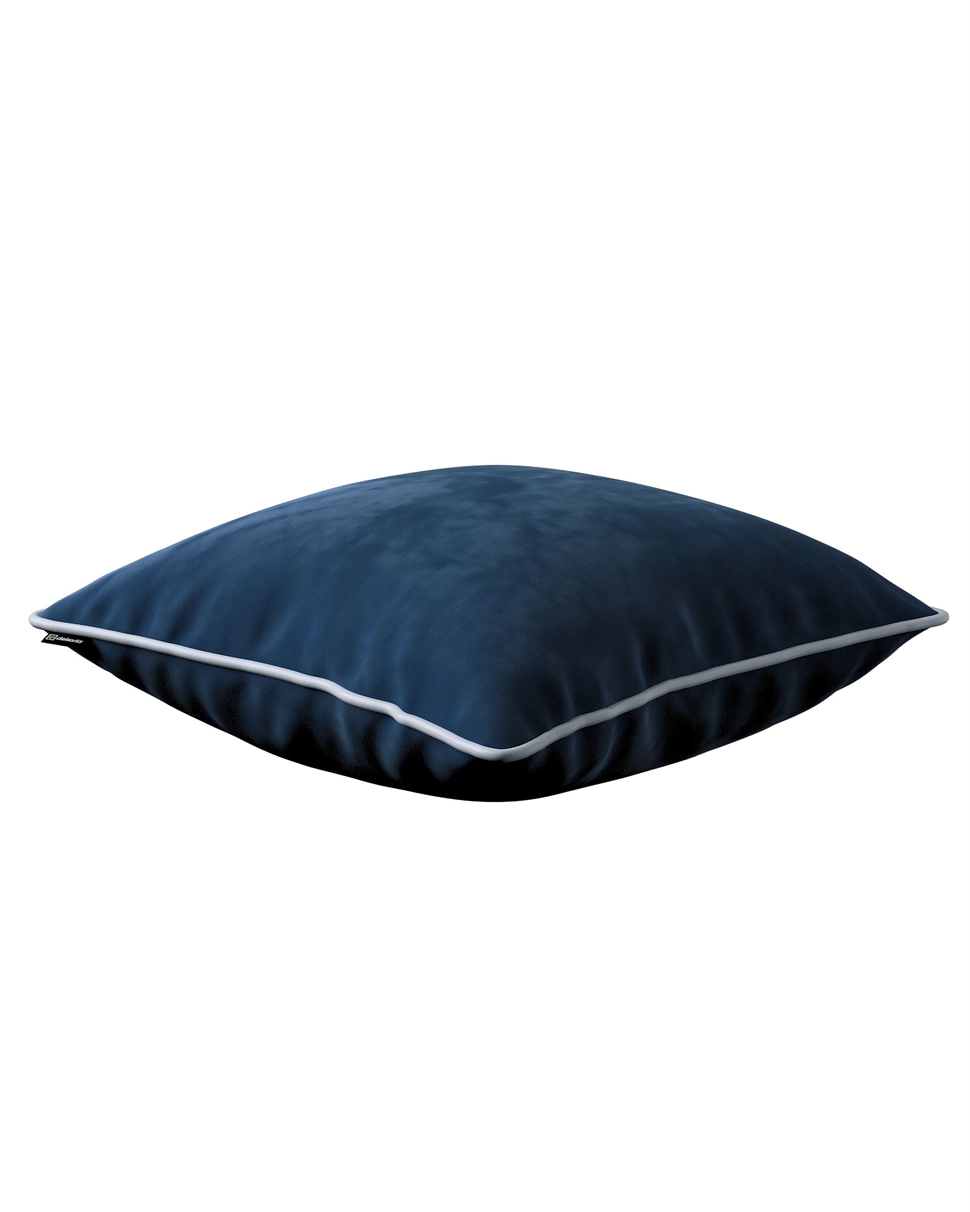 Housse de coussin Bella couleur bleu marine tissu brillant, velours (hover)