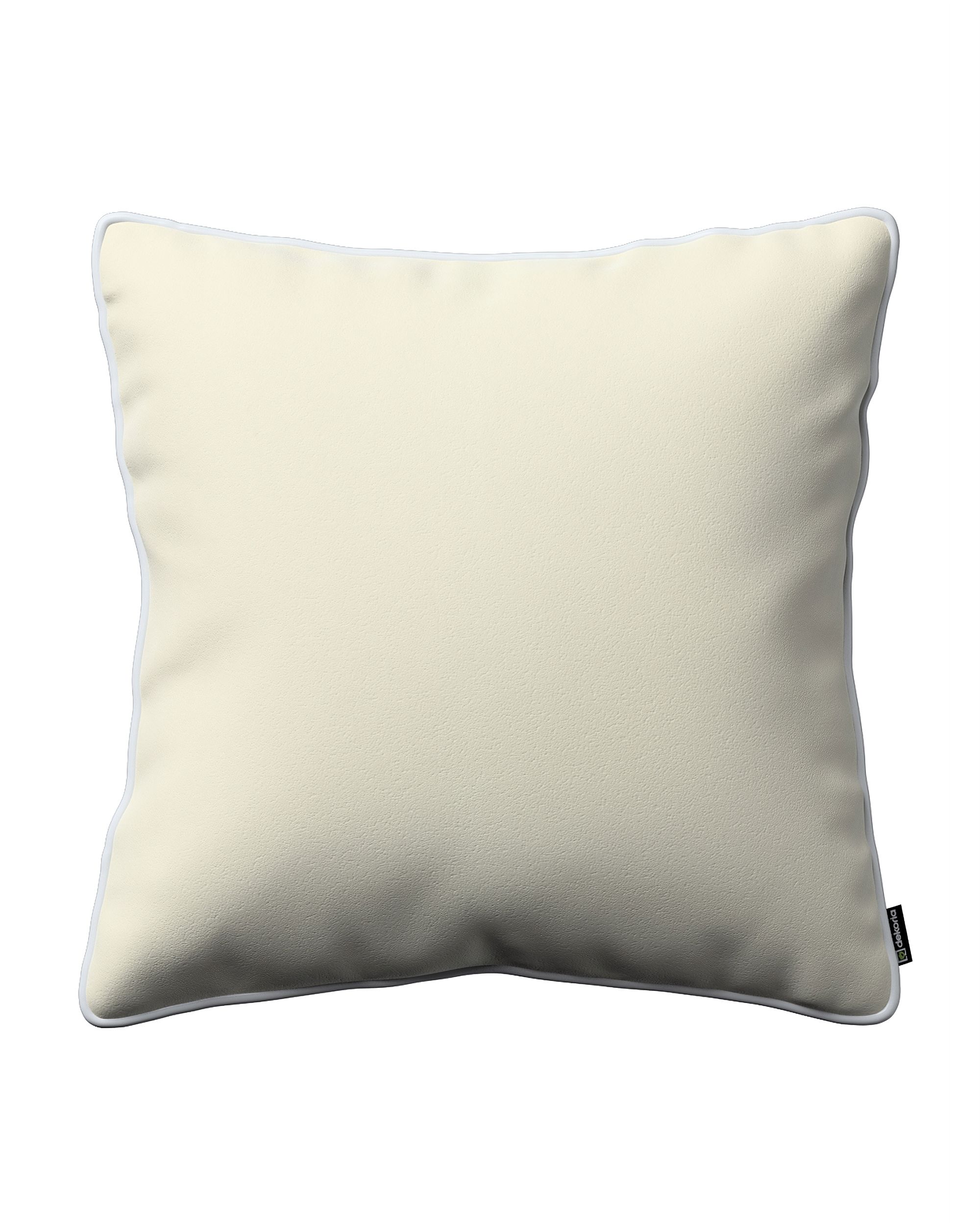 Housse de coussin Bella couleur crème tissu brillant, velours